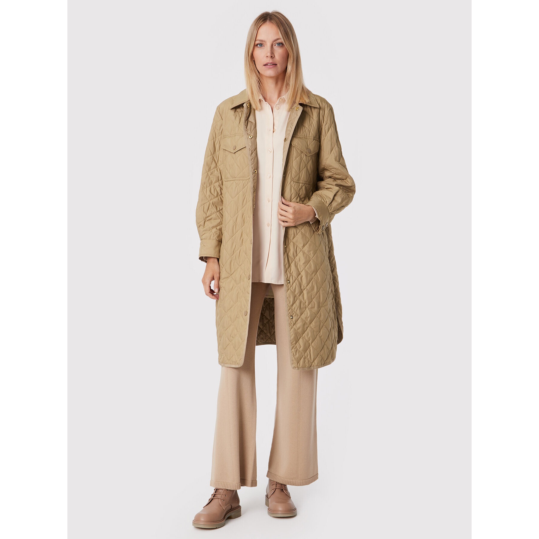 Weekend Max Mara Пухено яке Learco 54960129 Бежов Regular Fit - Pepit.bg