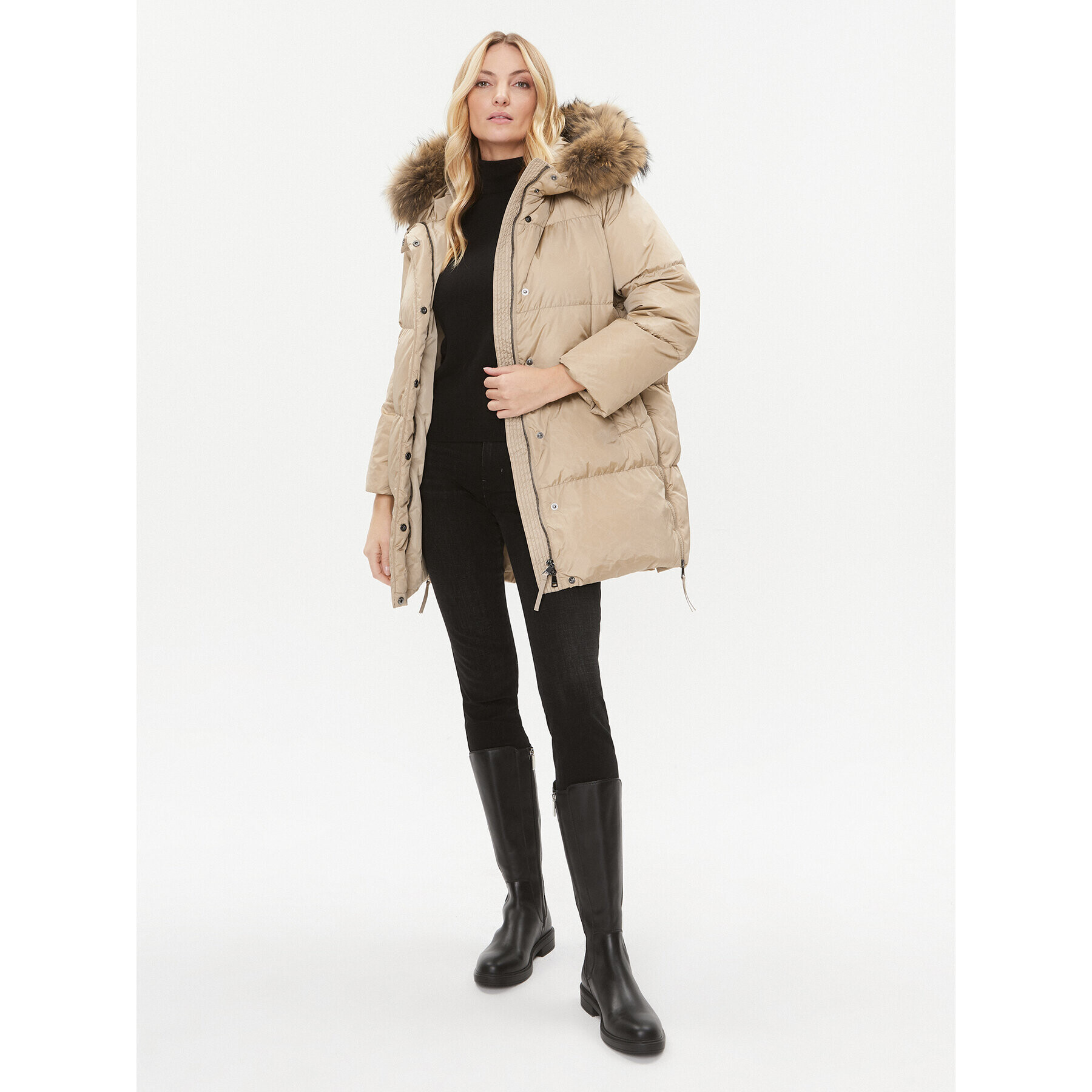 Weekend Max Mara Пухено яке Bembo 2354960633 Бежов Regular Fit - Pepit.bg