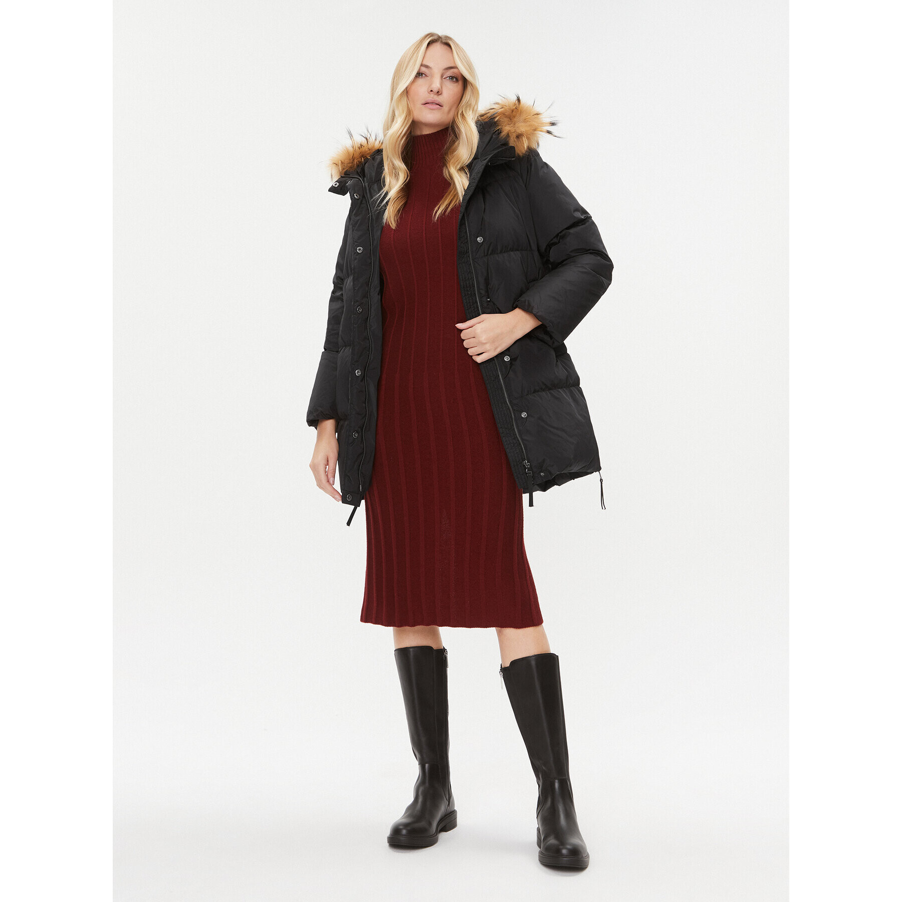 Weekend Max Mara Пухено яке Bembo 2354960633 Черен Regular Fit - Pepit.bg