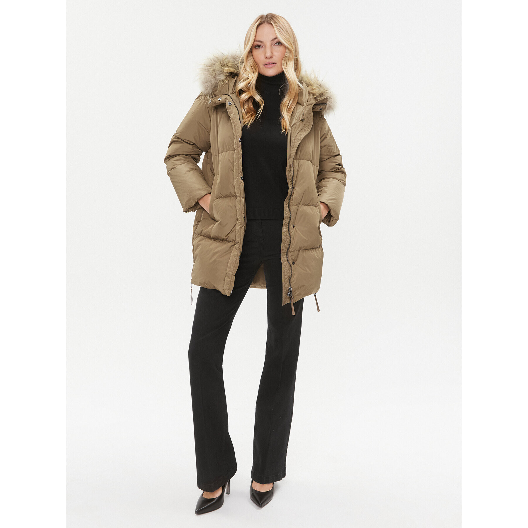 Weekend Max Mara Пухено яке Bembo 2354960633 Кафяв Regular Fit - Pepit.bg