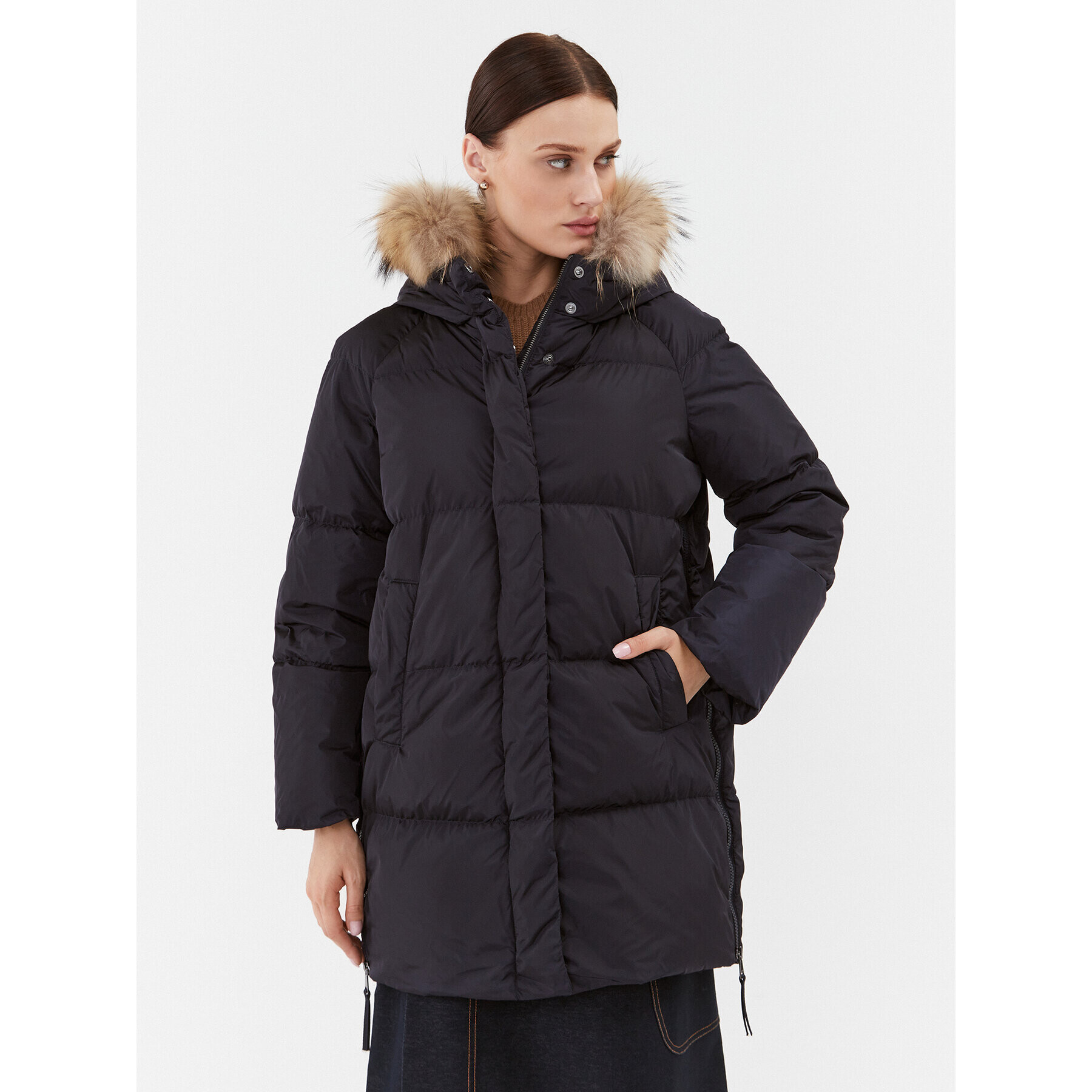 Weekend Max Mara Пухено яке Bembo 2354960633 Тъмносин Regular Fit - Pepit.bg