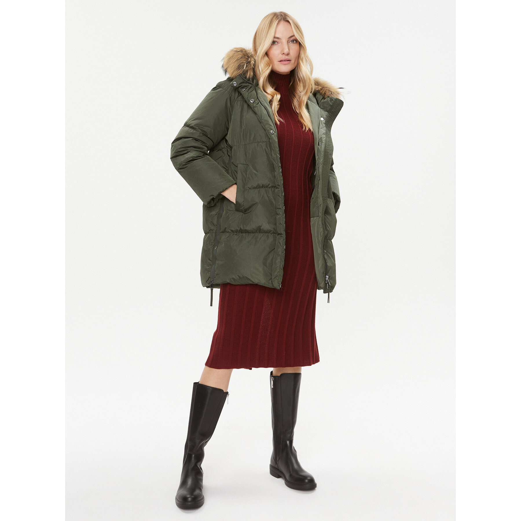 Weekend Max Mara Пухено яке Bembo 2354960633 Зелен Regular Fit - Pepit.bg