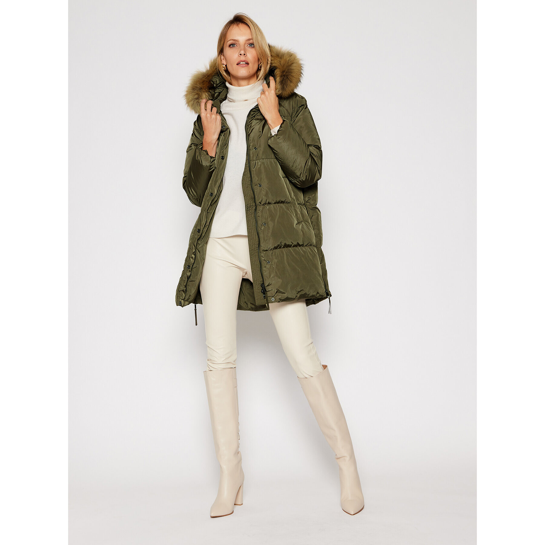 Weekend Max Mara Пухено яке Bembo 54961003 Зелен Regular Fit - Pepit.bg