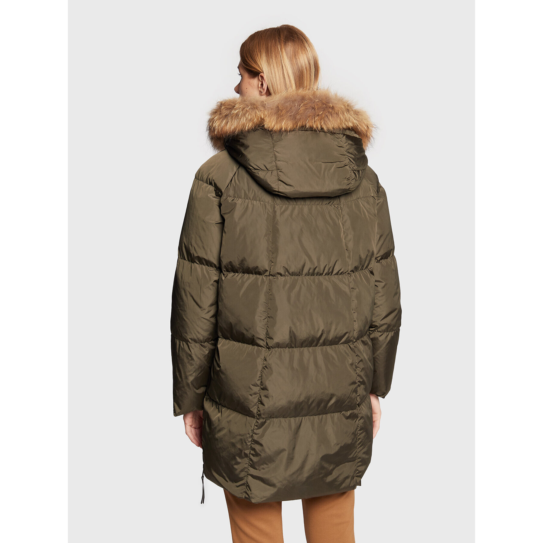 Weekend Max Mara Пухено яке Bembo 54961123 Каки Regular Fit - Pepit.bg