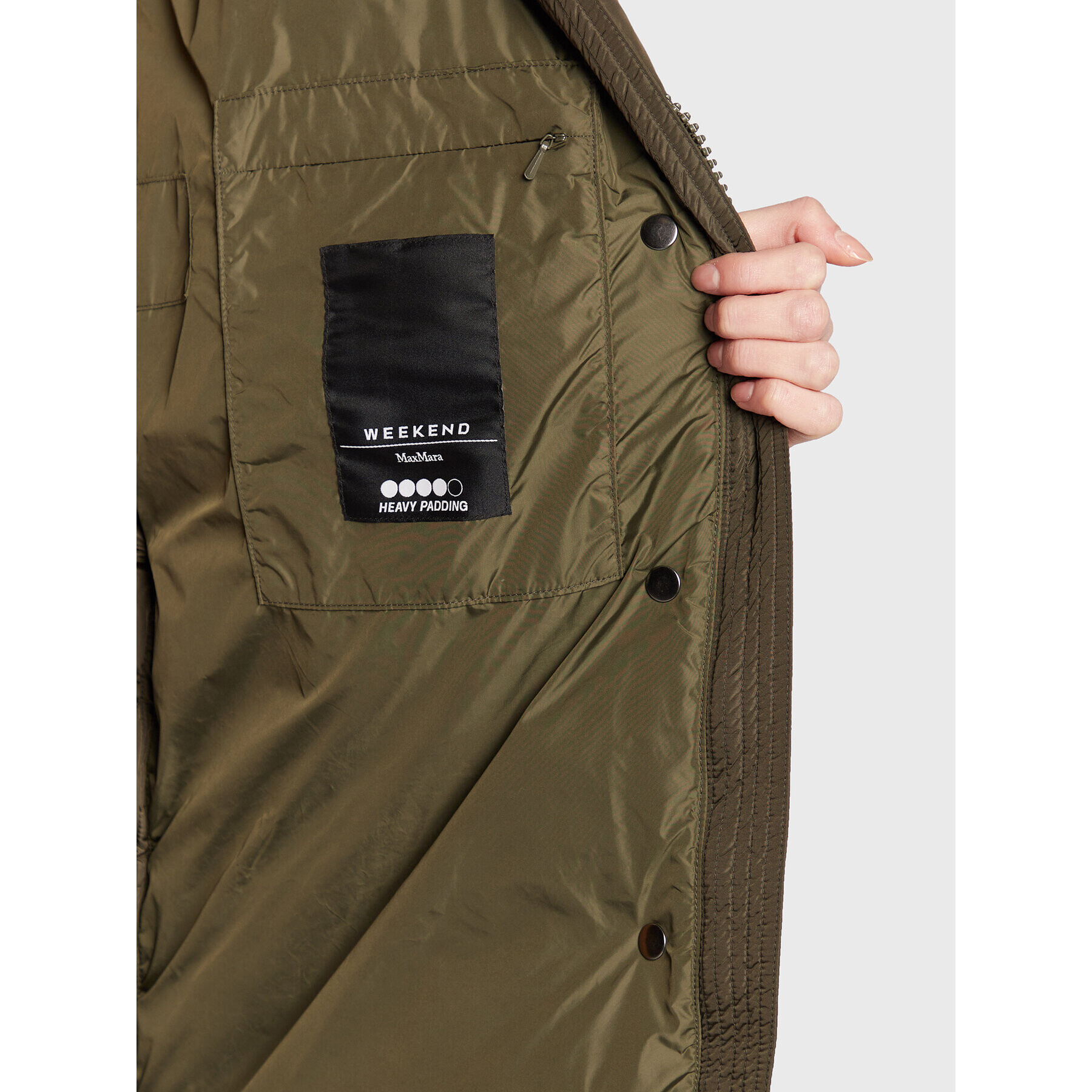 Weekend Max Mara Пухено яке Bembo 54961123 Каки Regular Fit - Pepit.bg