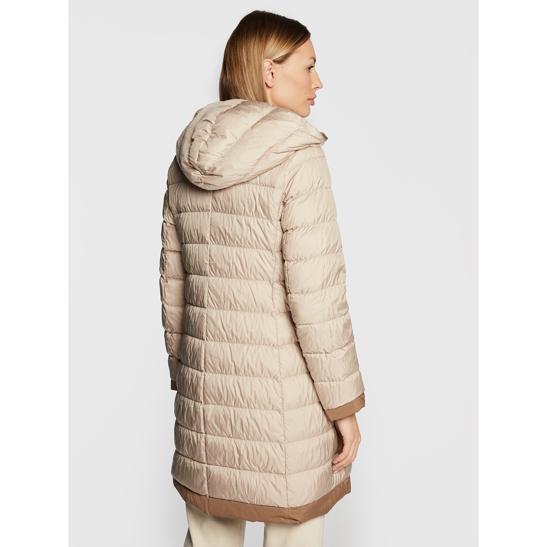 Weekend Max Mara Пухено яке Eguale 54961023 Бежов Regular Fit - Pepit.bg