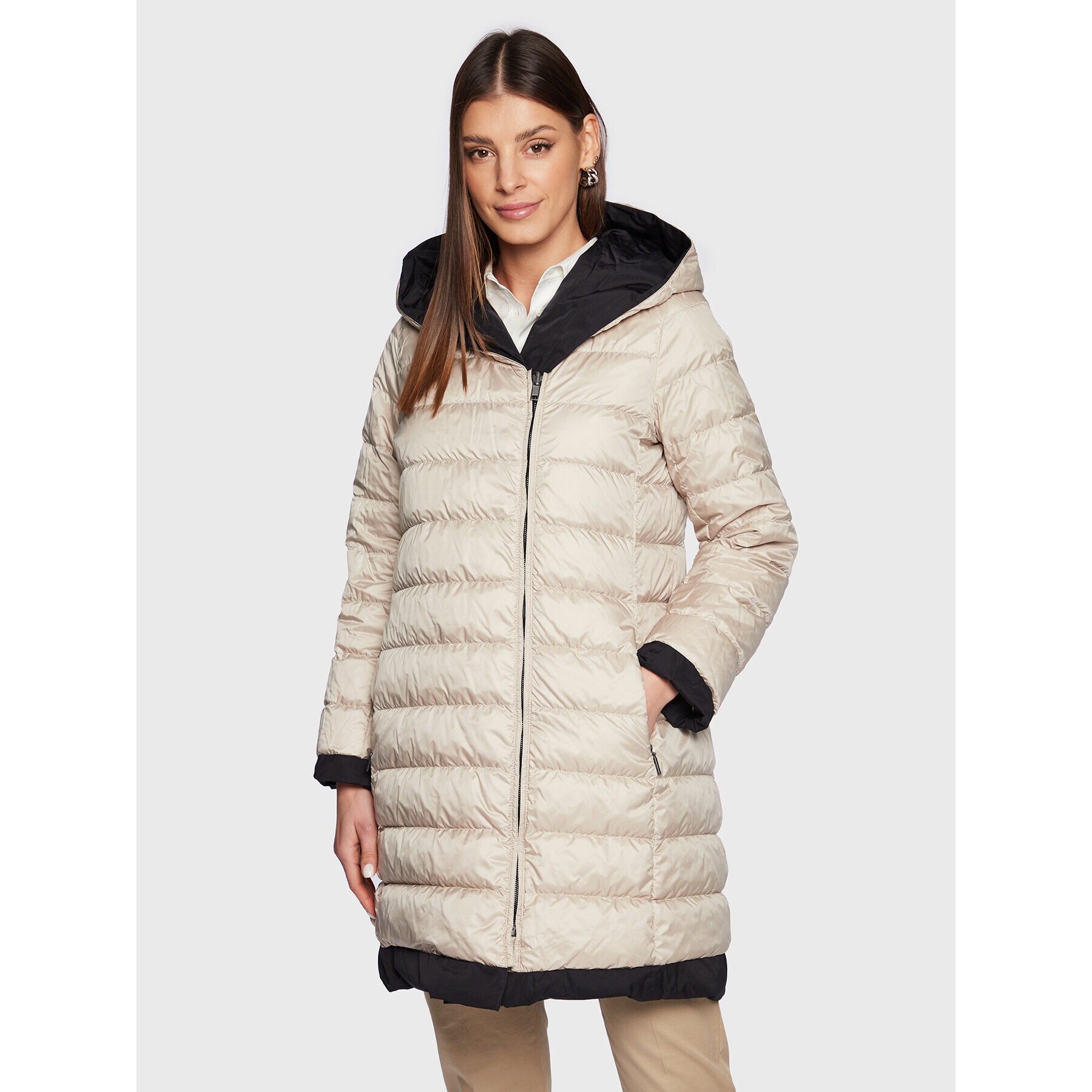 Weekend Max Mara Пухено яке Eguale 54961023 Черен Regular Fit - Pepit.bg