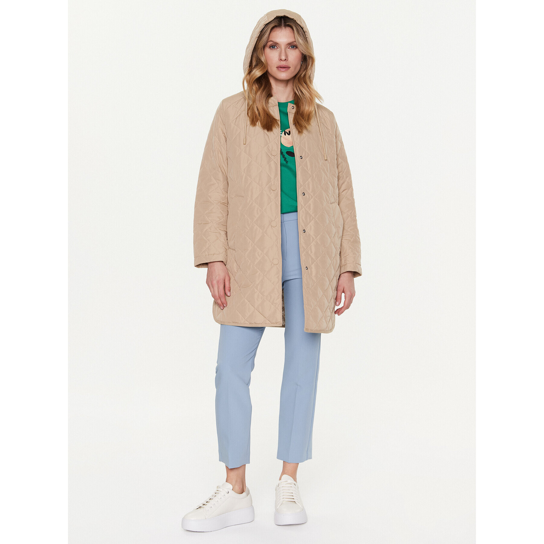 Weekend Max Mara Пухено яке Erino 2354910237 Бежов Regular Fit - Pepit.bg
