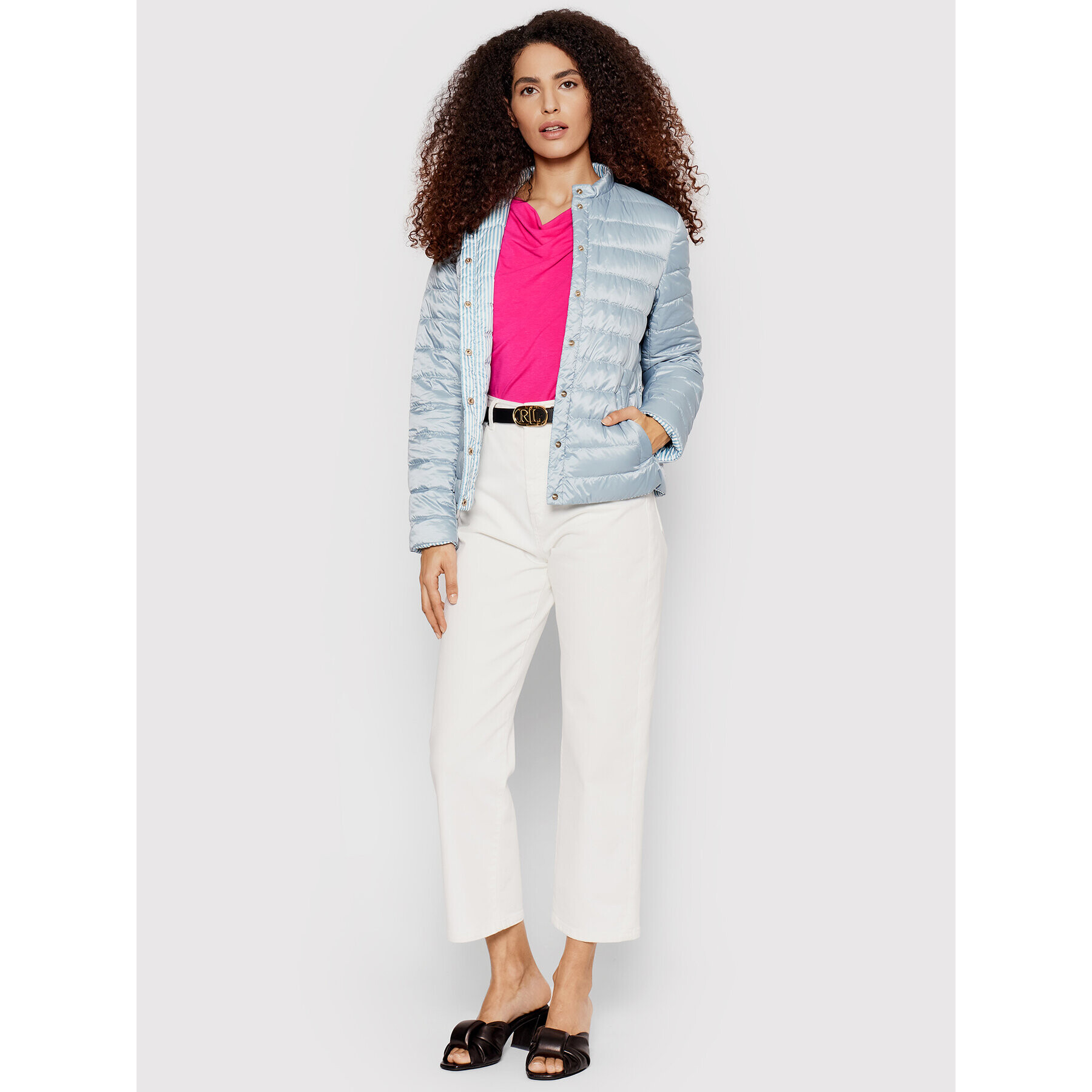 Weekend Max Mara Пухено яке Estella 54810227 Син Regular Fit - Pepit.bg