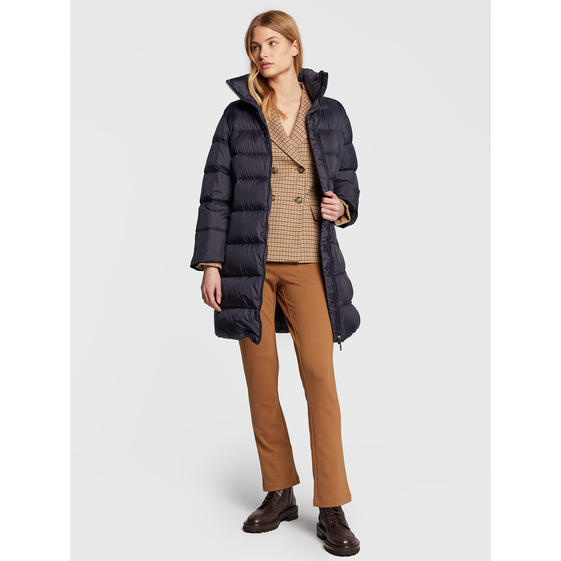 Weekend Max Mara Пухено яке Lamine 54960823 Тъмносин Regular Fit - Pepit.bg