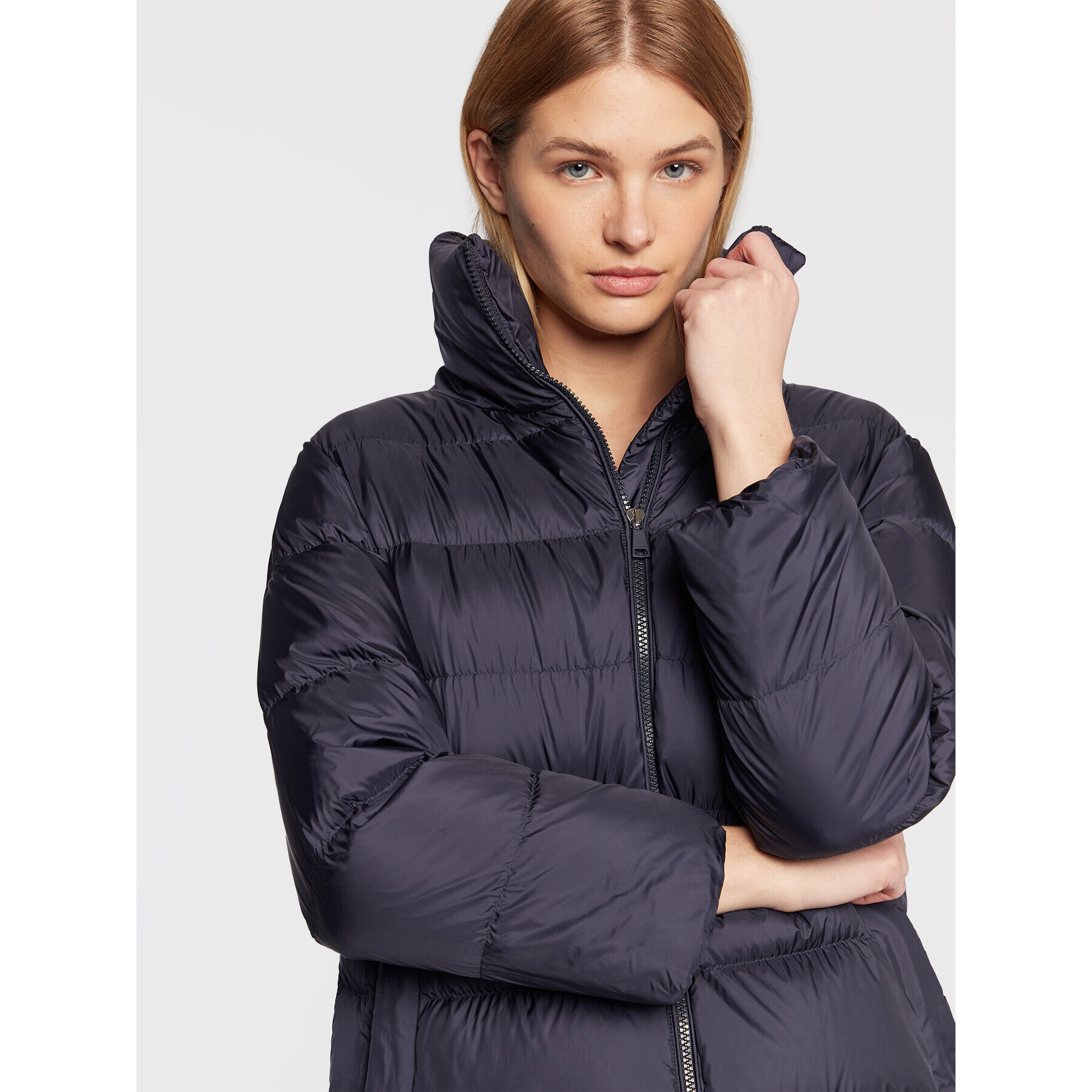 Weekend Max Mara Пухено яке Lamine 54960823 Тъмносин Regular Fit - Pepit.bg