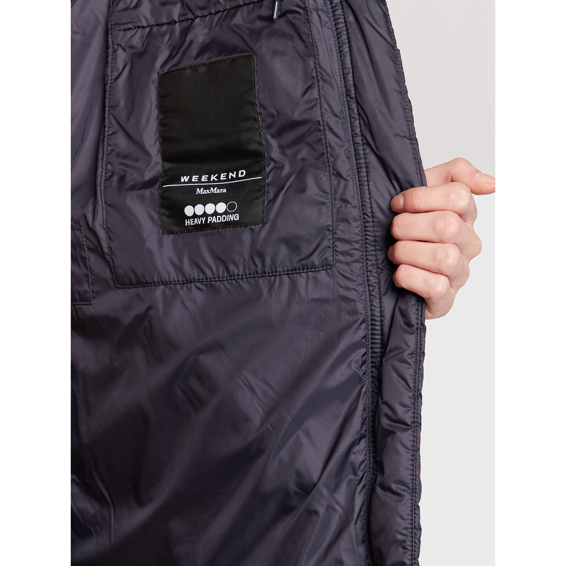 Weekend Max Mara Пухено яке Lamine 54960823 Тъмносин Regular Fit - Pepit.bg
