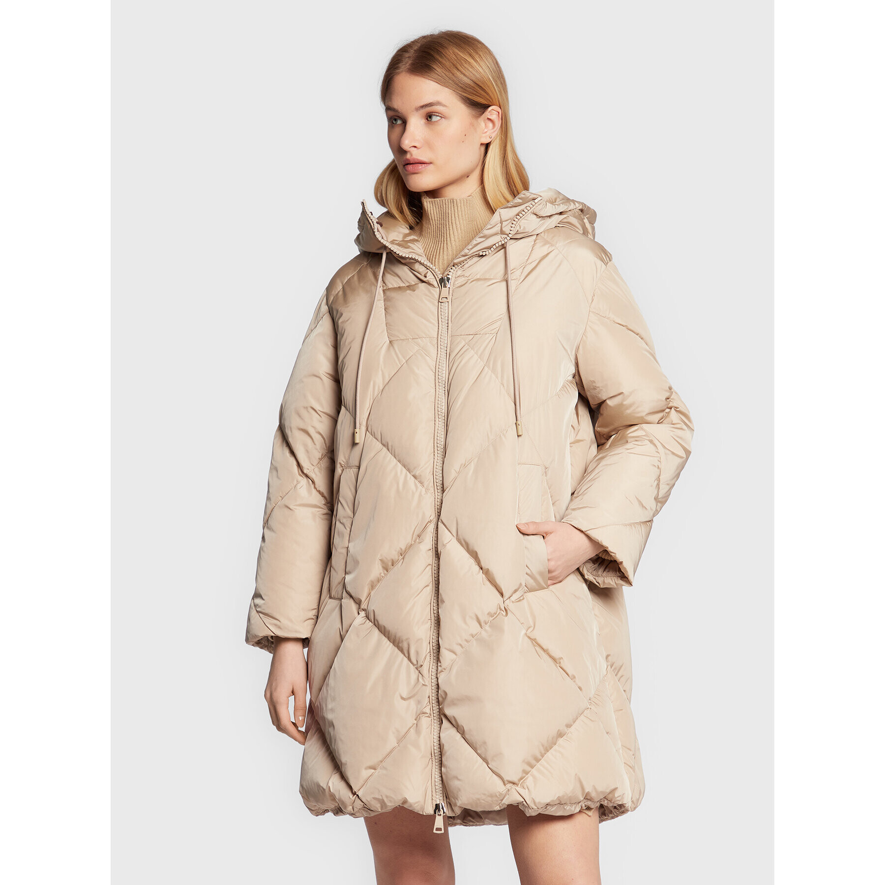 Weekend Max Mara Пухено яке Milord 54960123 Бежов Regular Fit - Pepit.bg