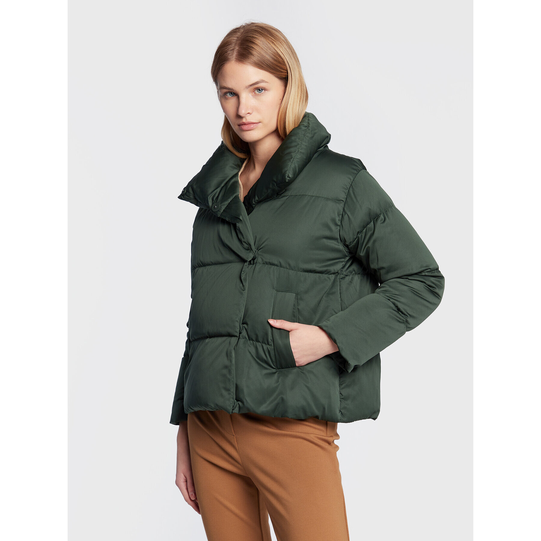 Weekend Max Mara Пухено яке Oblato 54860923 Зелен Regular Fit - Pepit.bg