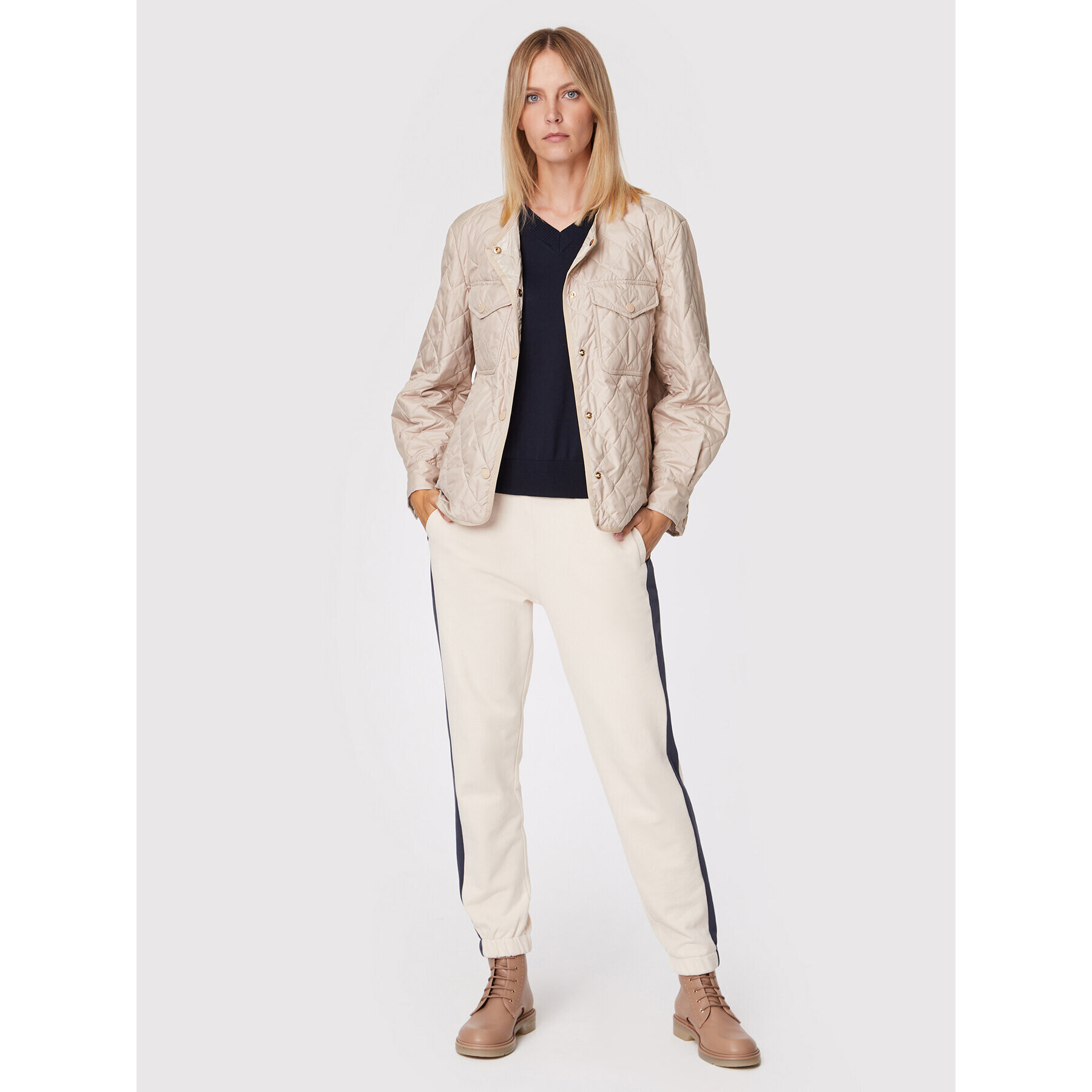 Weekend Max Mara Пухено яке Omero 54860129 Бежов Relaxed Fit - Pepit.bg
