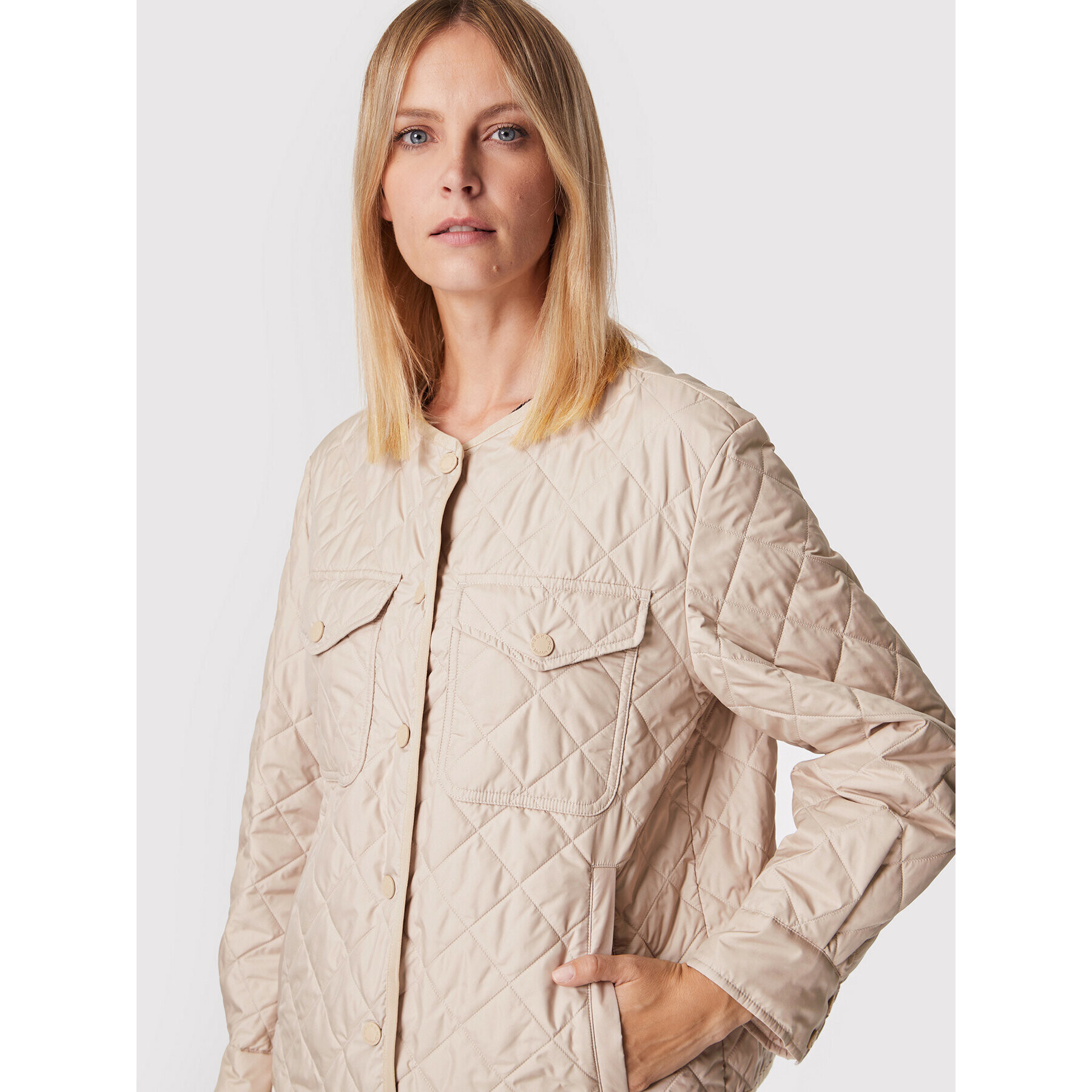 Weekend Max Mara Пухено яке Omero 54860129 Бежов Relaxed Fit - Pepit.bg