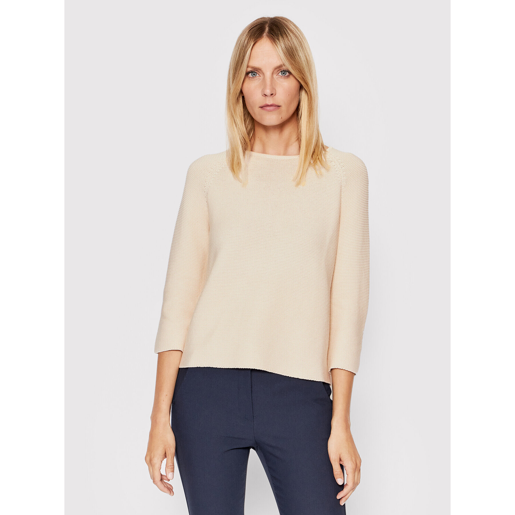 Weekend Max Mara Пуловер Addotto 53661529 Бежов Relaxed Fit - Pepit.bg