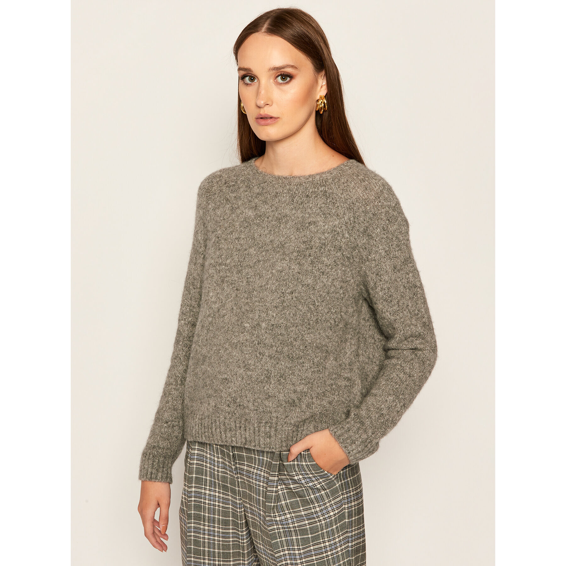Weekend Max Mara Пуловер Amici 53662109 Сив Regular Fit - Pepit.bg
