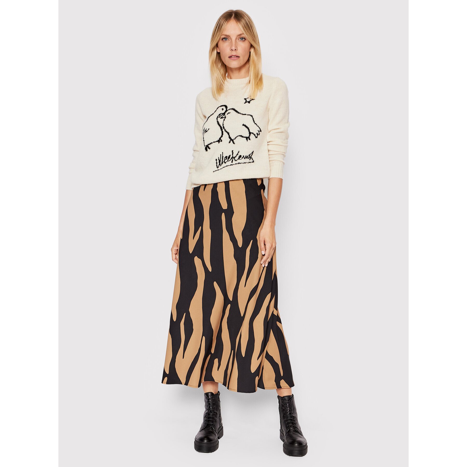 Weekend Max Mara Пуловер Gallo 53661329 Бежов Regular Fit - Pepit.bg