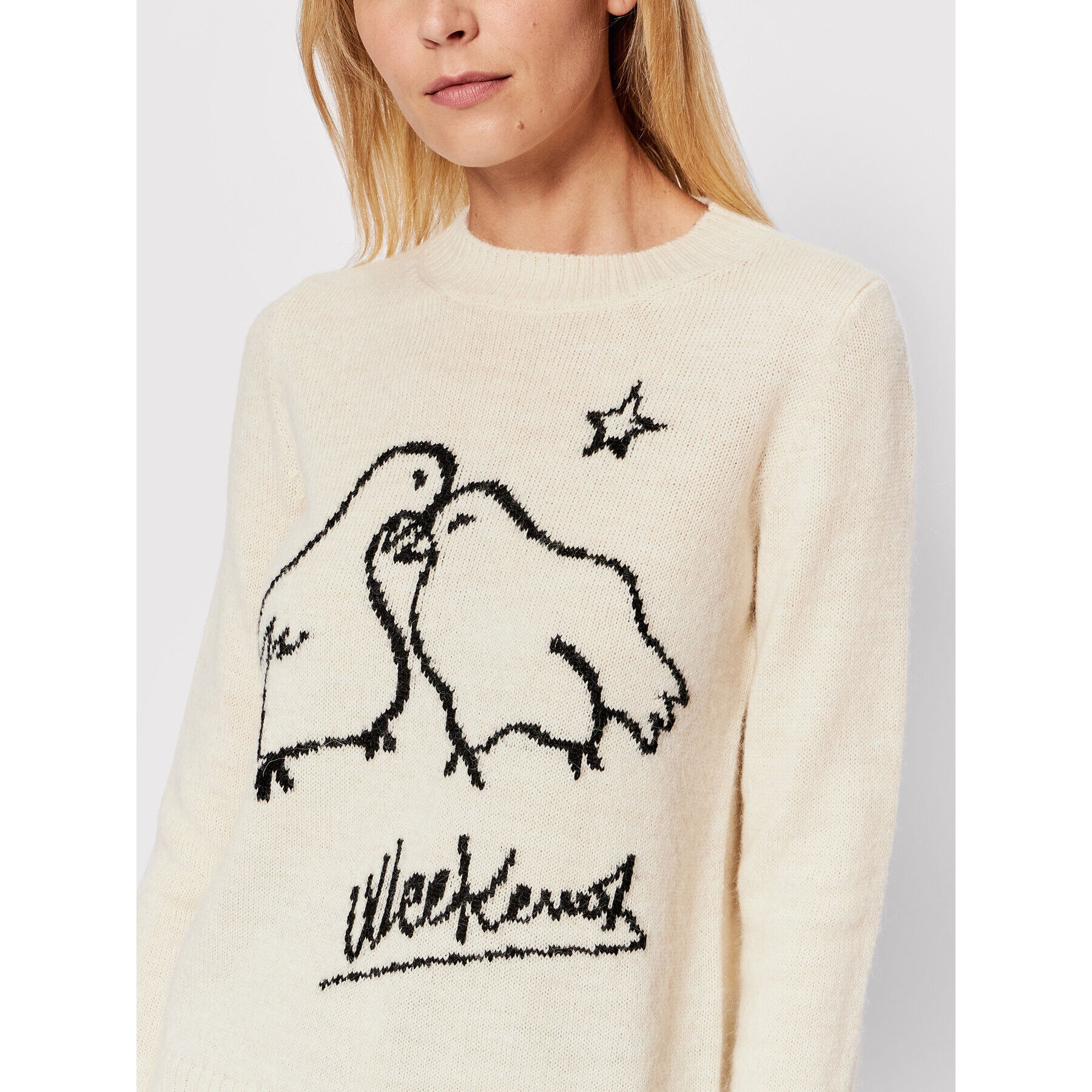 Weekend Max Mara Пуловер Gallo 53661329 Бежов Regular Fit - Pepit.bg