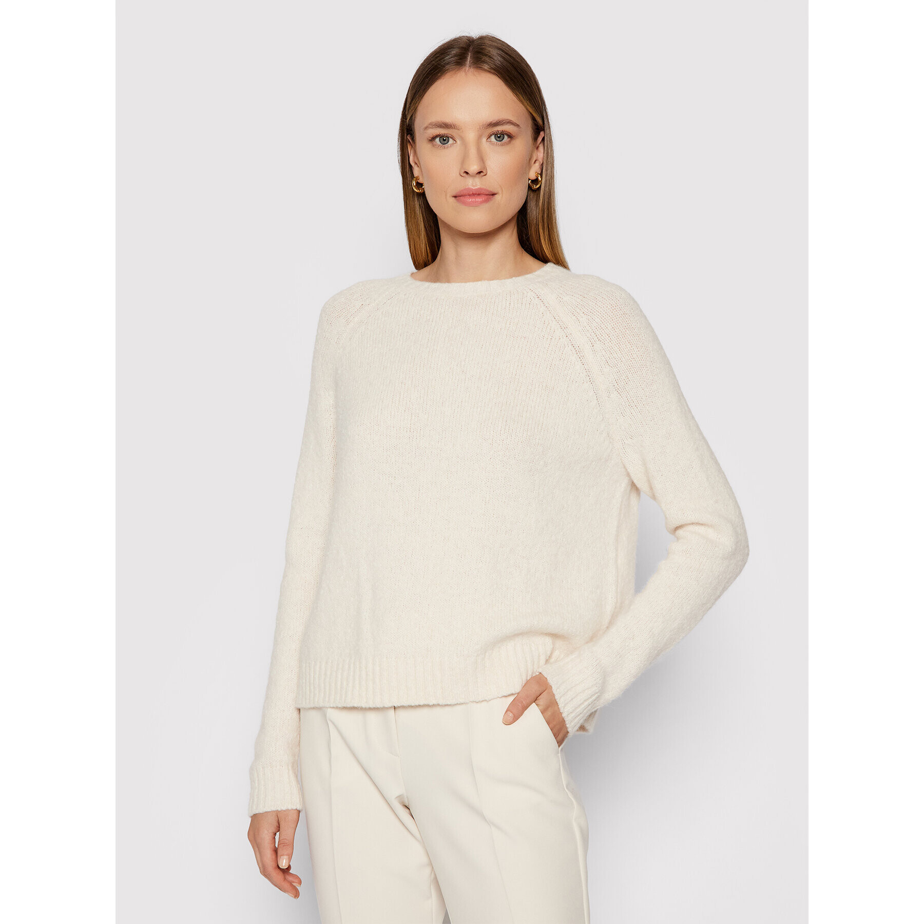 Weekend Max Mara Пуловер Geo 53661319 Бежов Relaxed Fit - Pepit.bg
