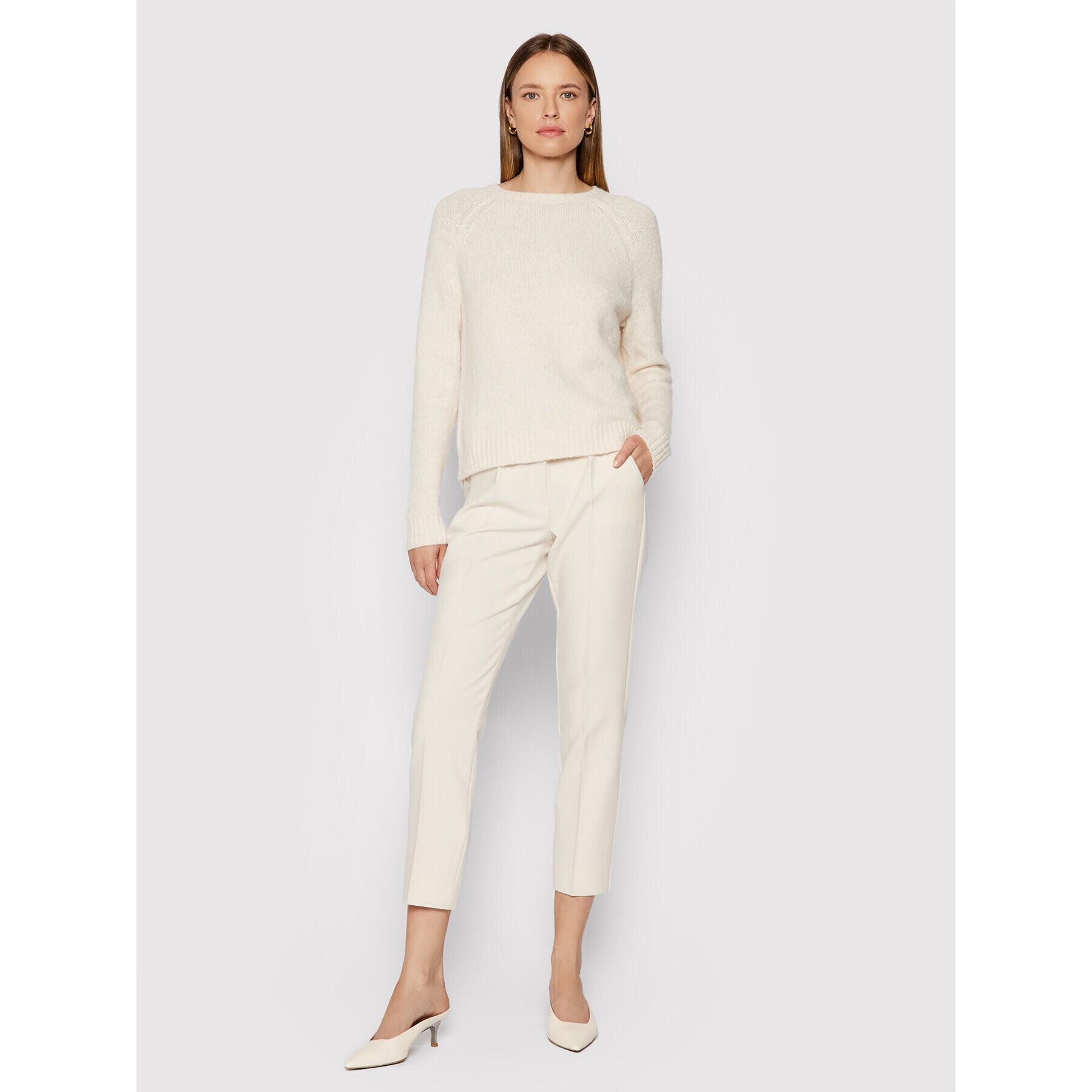 Weekend Max Mara Пуловер Geo 53661319 Бежов Relaxed Fit - Pepit.bg