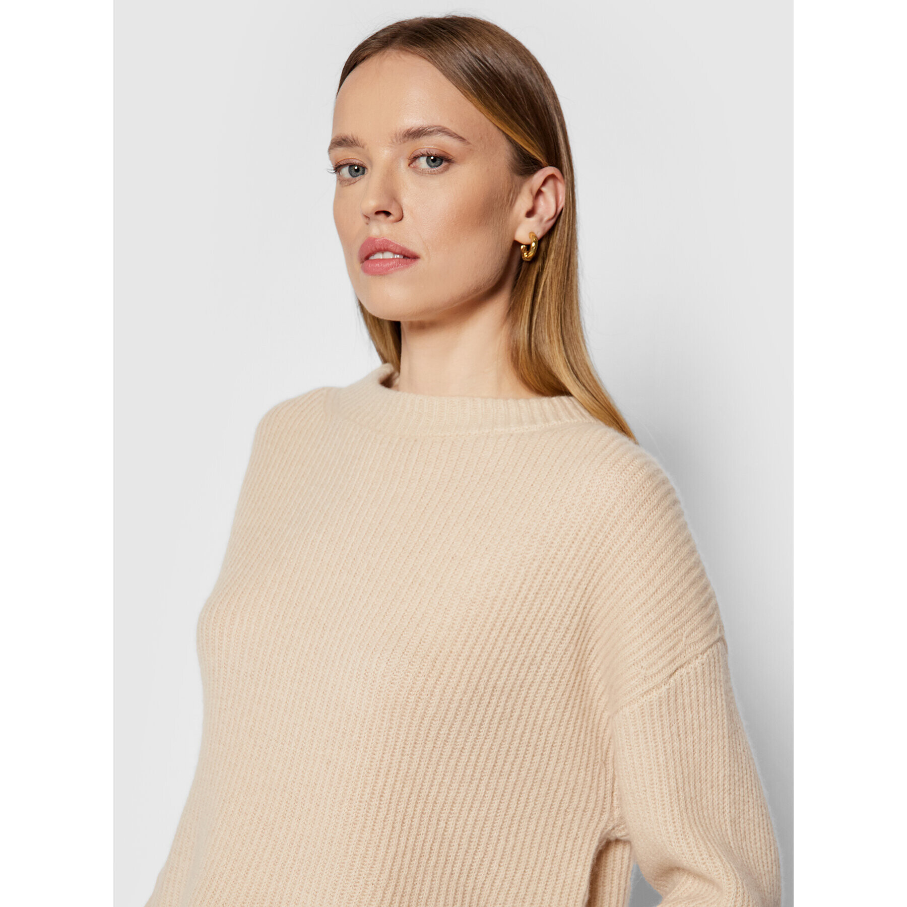 Weekend Max Mara Пуловер Lotus 53660719 Бежов Relaxed Fit - Pepit.bg