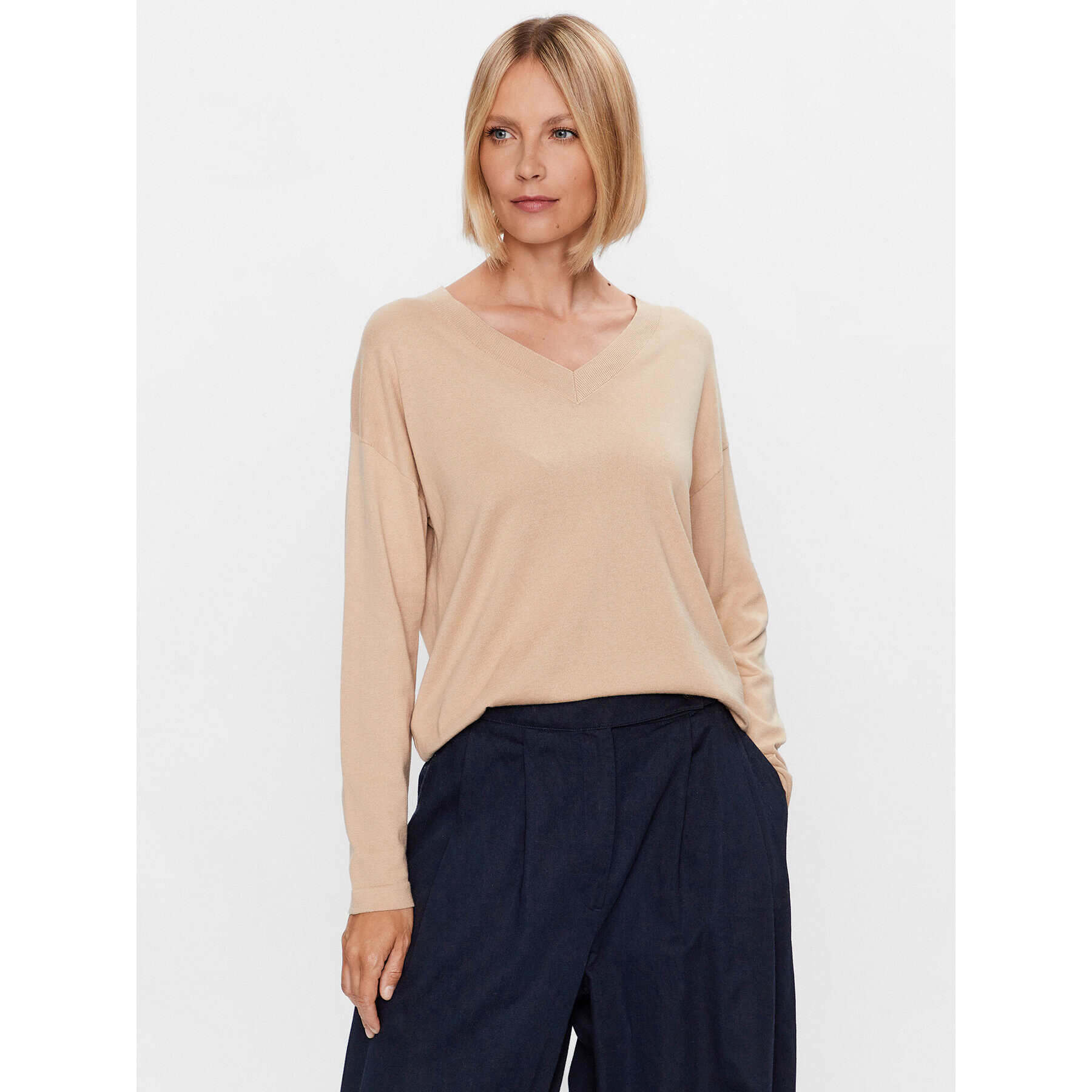 Weekend Max Mara Пуловер Martina 23536609 Бежов Regular Fit - Pepit.bg
