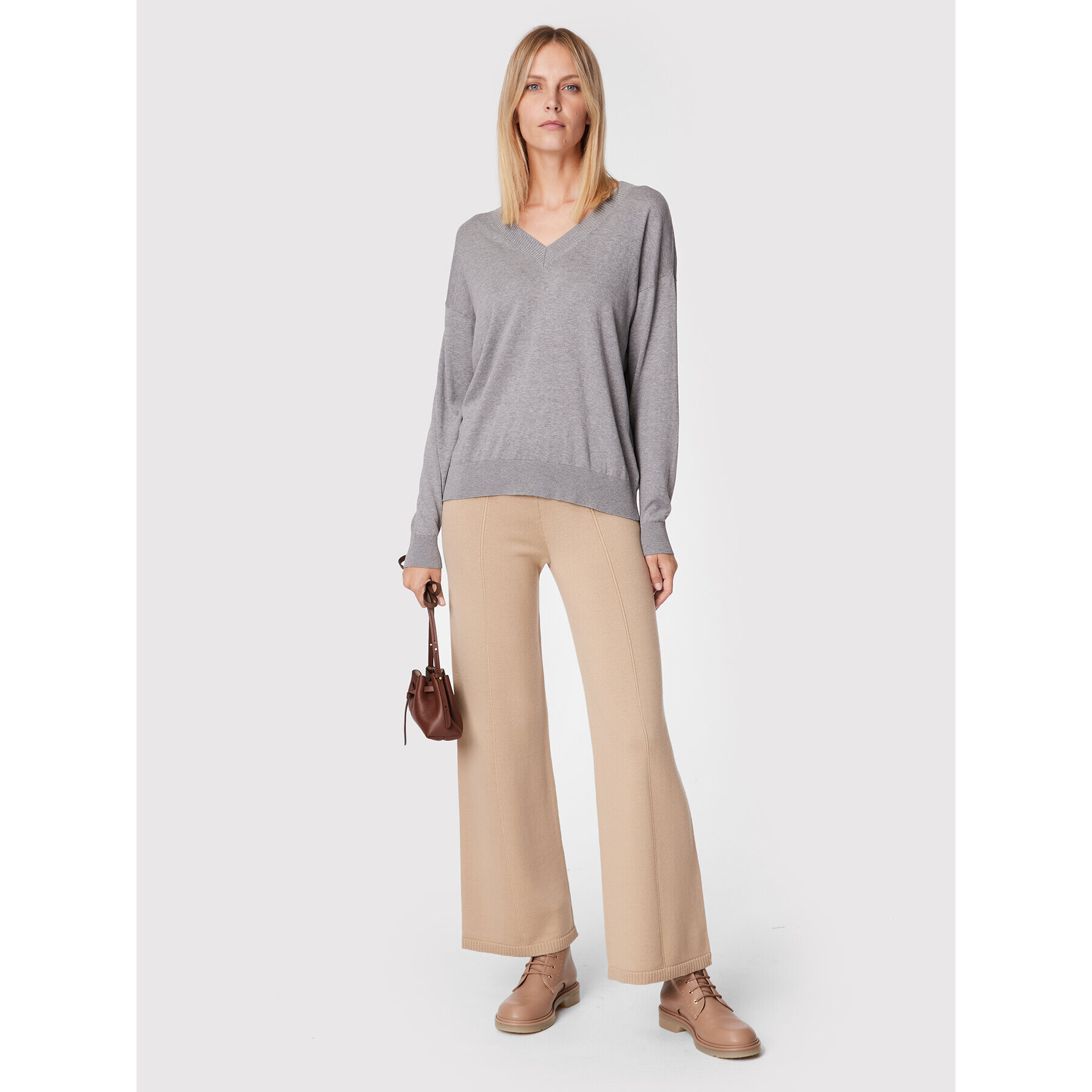 Weekend Max Mara Пуловер Martina 53660729 Сив Relaxed Fit - Pepit.bg