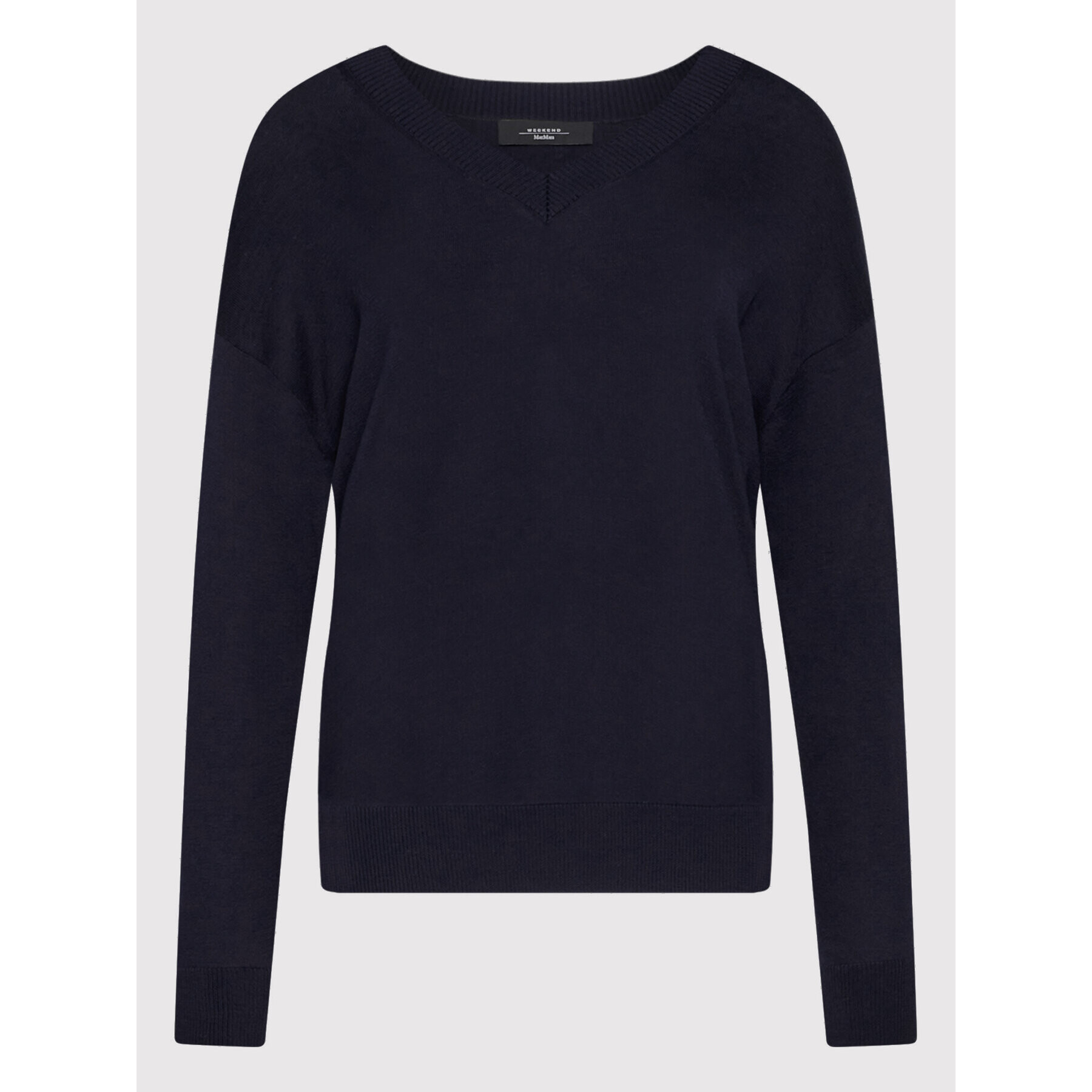 Weekend Max Mara Пуловер Martina 53660729 Тъмносин Relaxed Fit - Pepit.bg