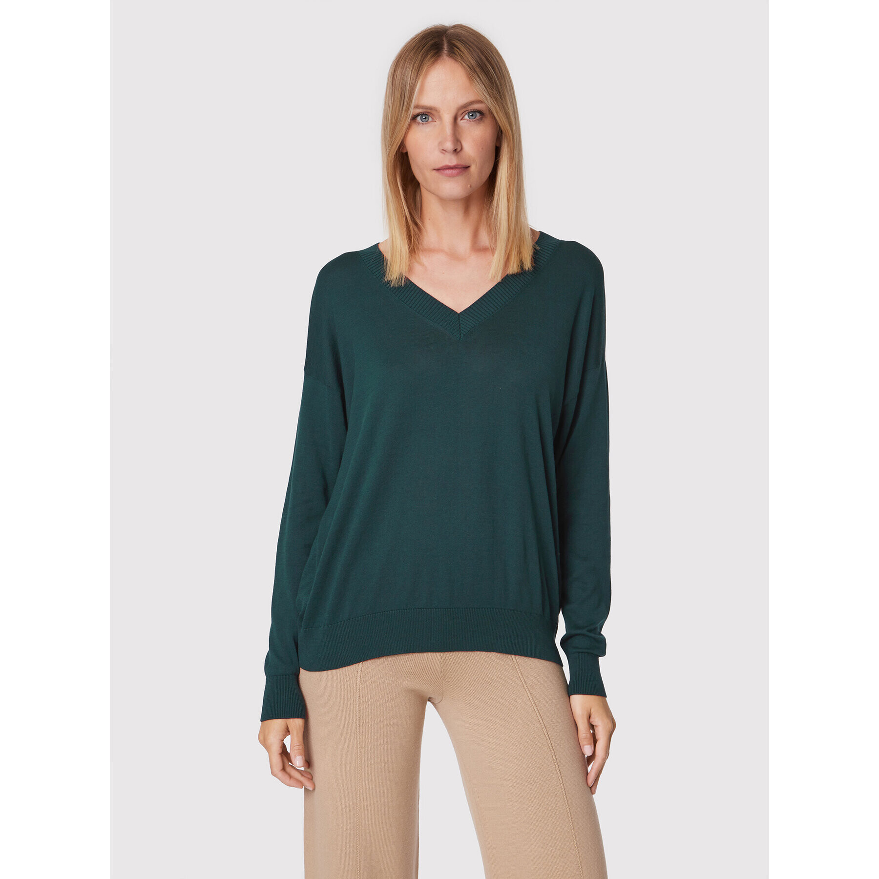 Weekend Max Mara Пуловер Martina 53660729 Зелен Relaxed Fit - Pepit.bg