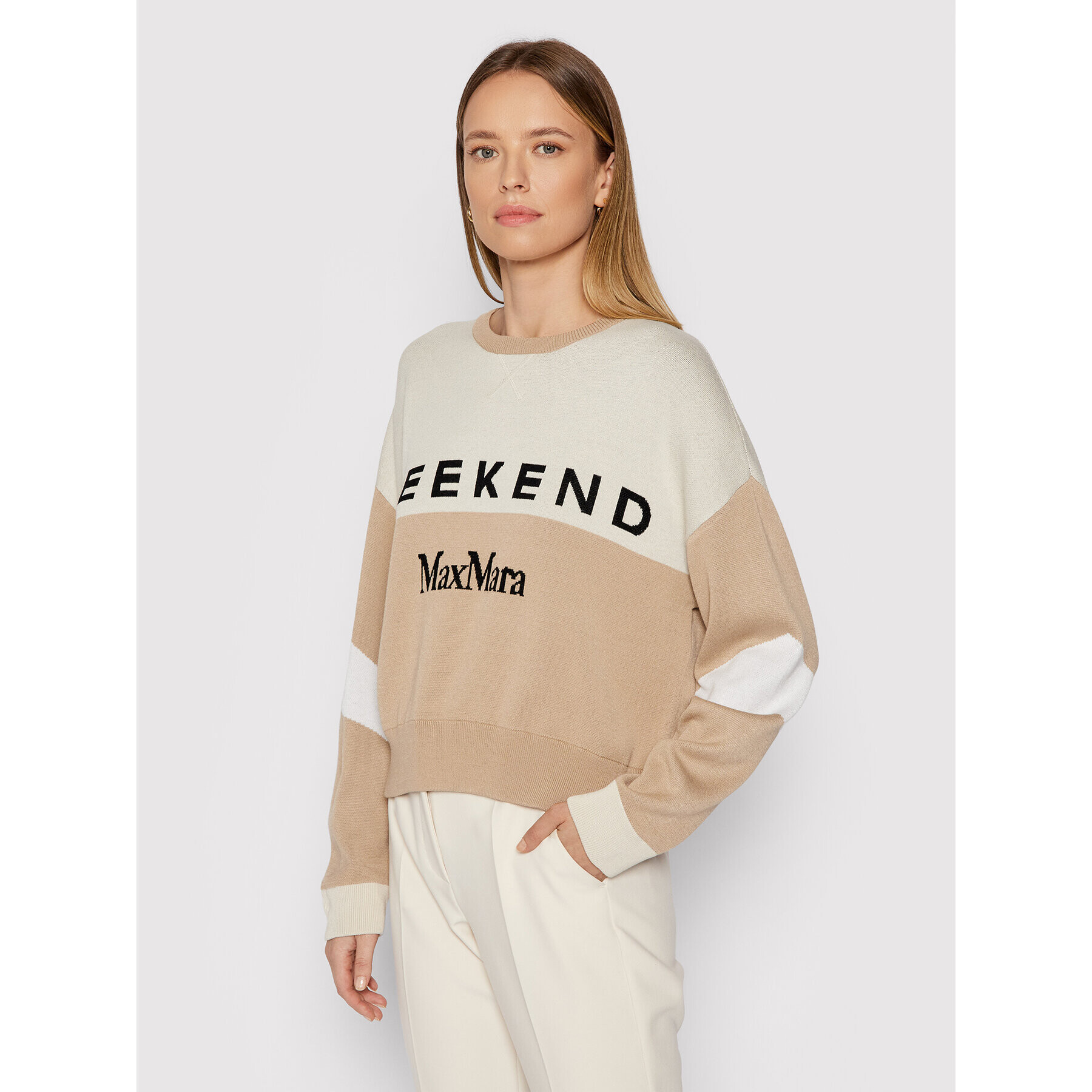 Weekend Max Mara Пуловер Paio 53660619 Кафяв Regular Fit - Pepit.bg