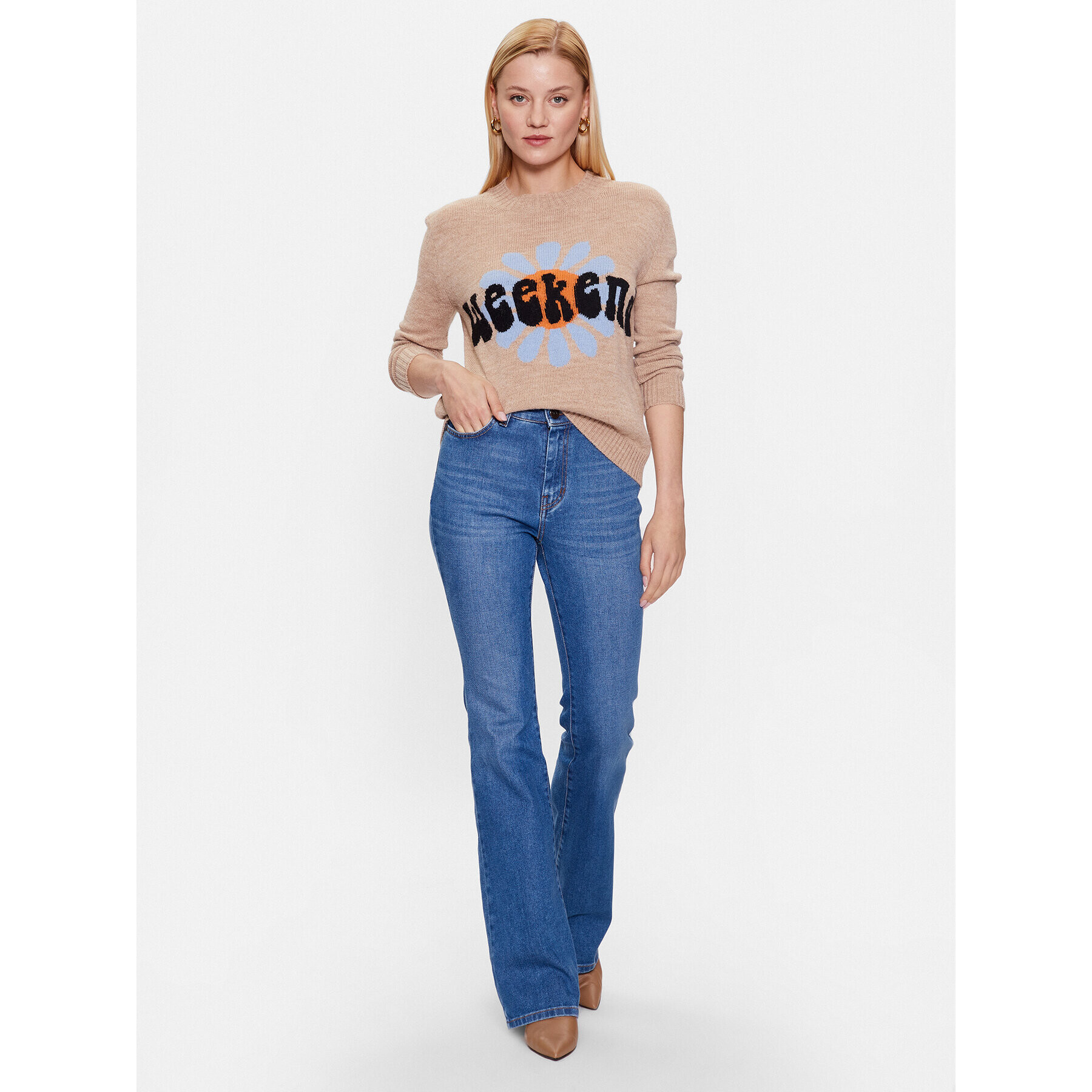 Weekend Max Mara Пуловер Toscana 2353662139 Бежов Regular Fit - Pepit.bg