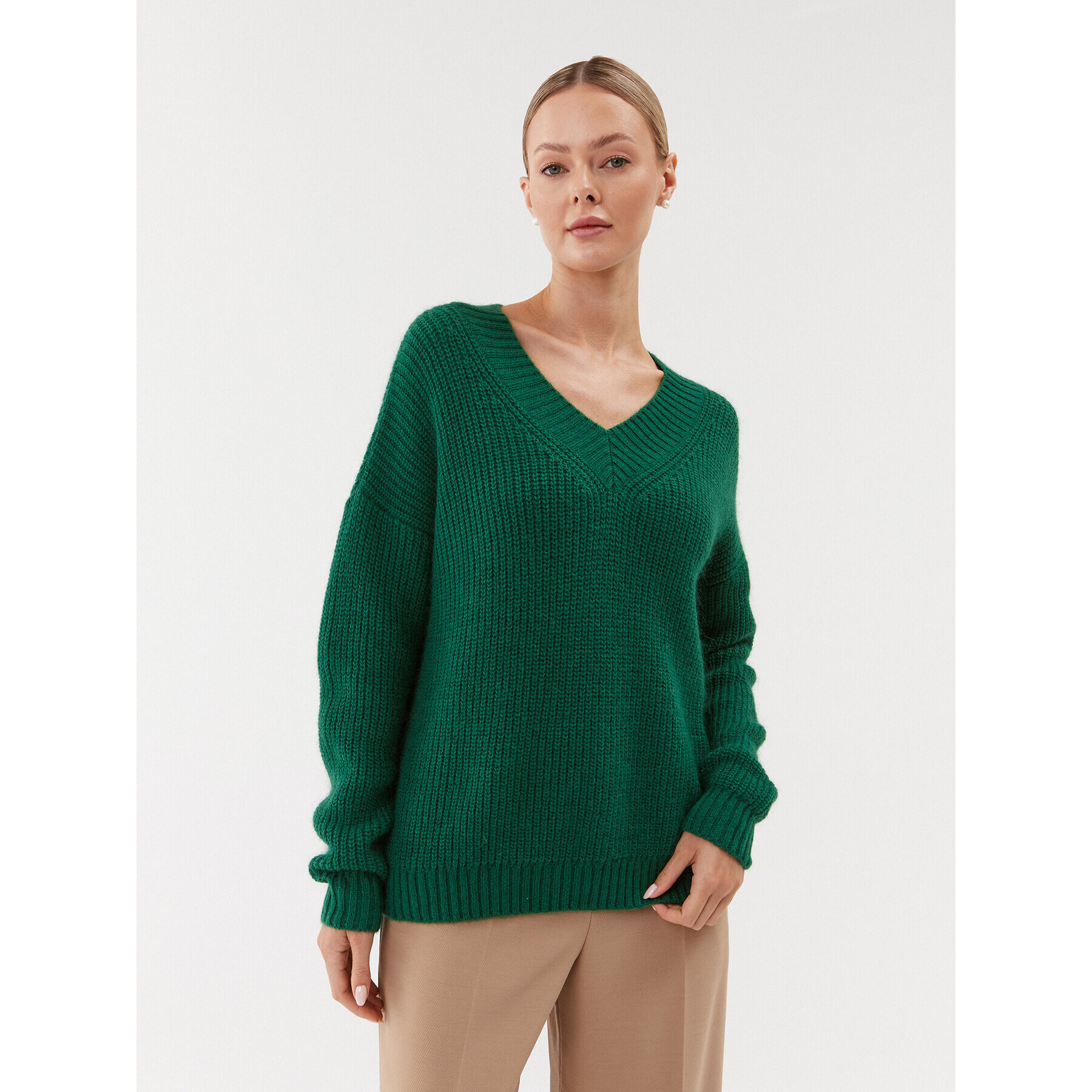 Weekend Max Mara Пуловер Viaggio 23536621 Зелен Regular Fit - Pepit.bg