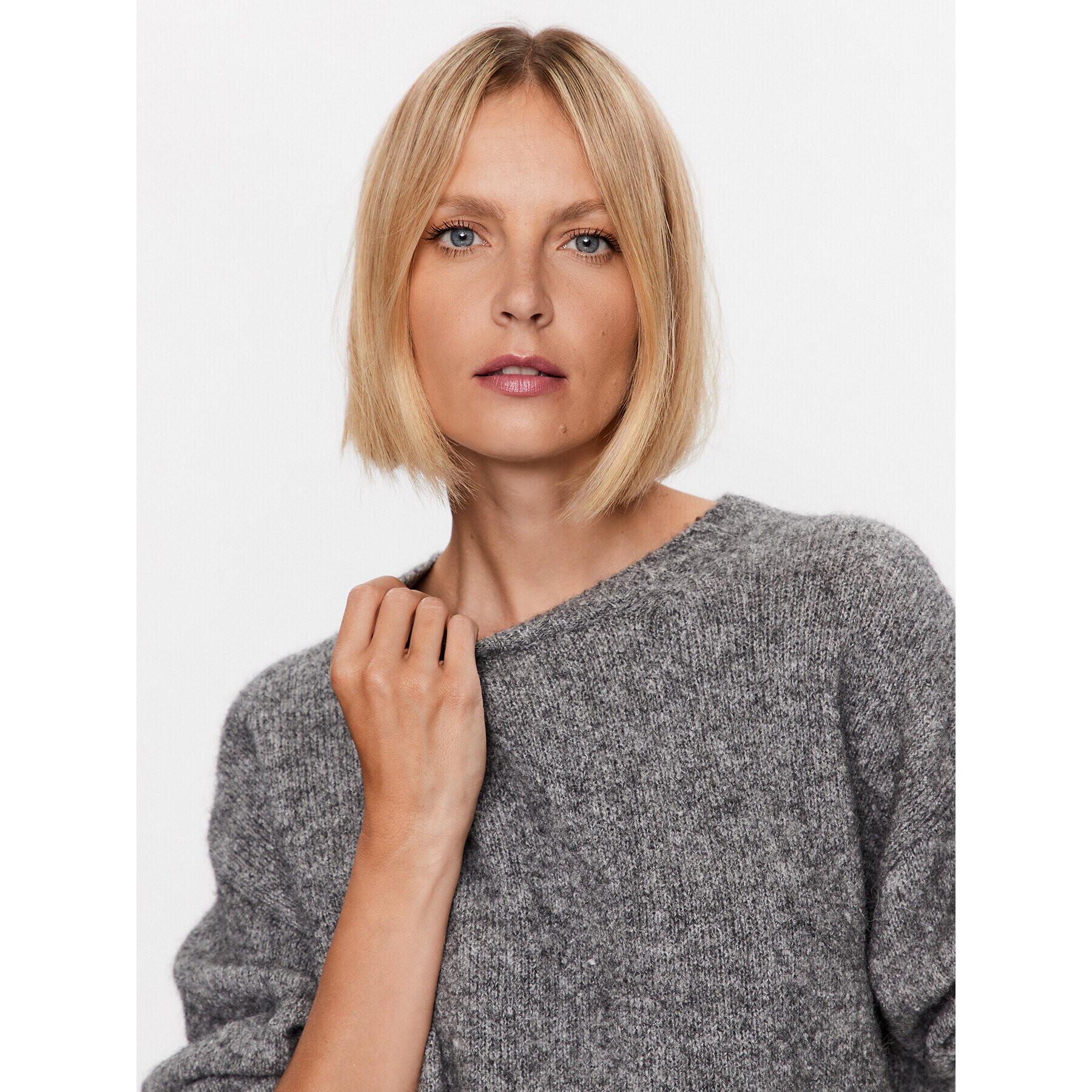 Weekend Max Mara Пуловер Xanadu 23536611 Сив Relaxed Fit - Pepit.bg