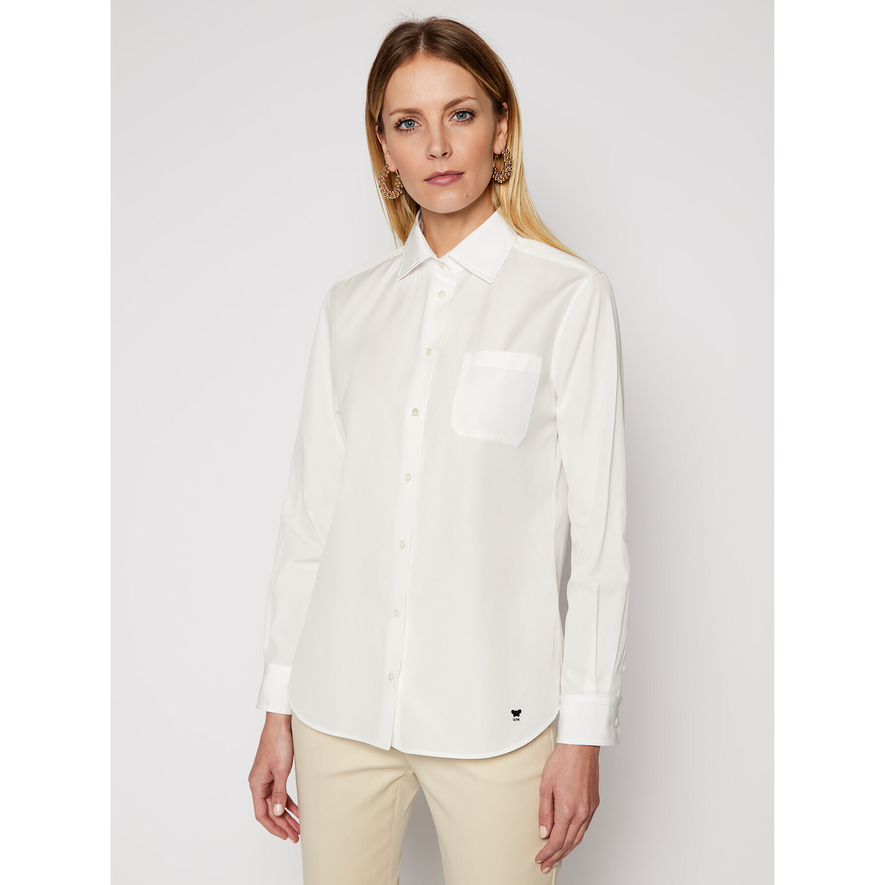 Weekend Max Mara Риза Ersilia 51110117 Бял Regular Fit - Pepit.bg