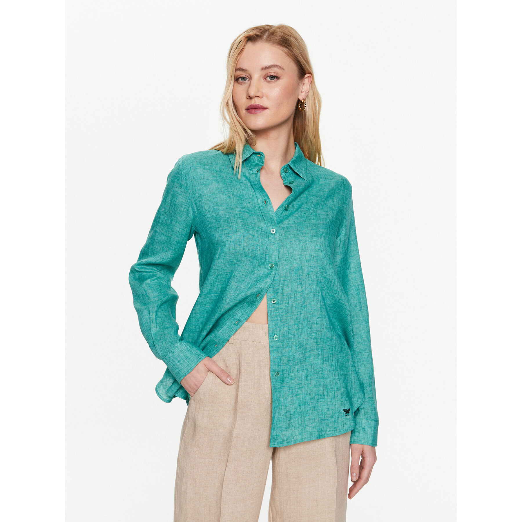 Weekend Max Mara Риза Werner 2351110531 Зелен Regular Fit - Pepit.bg