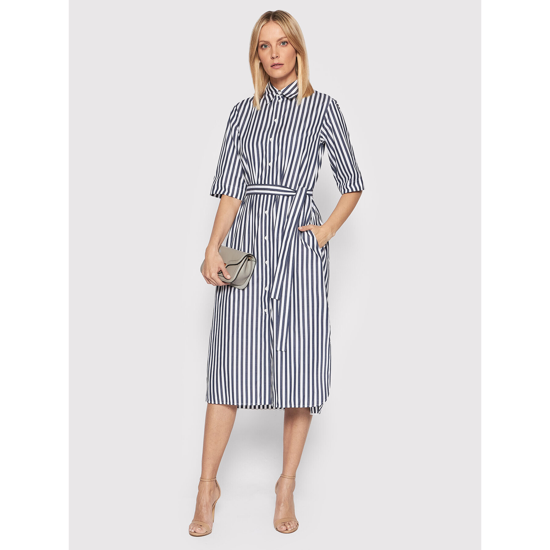 Weekend Max Mara Рокля тип риза Dialogo 32210226 Тъмносин Regular Fit - Pepit.bg