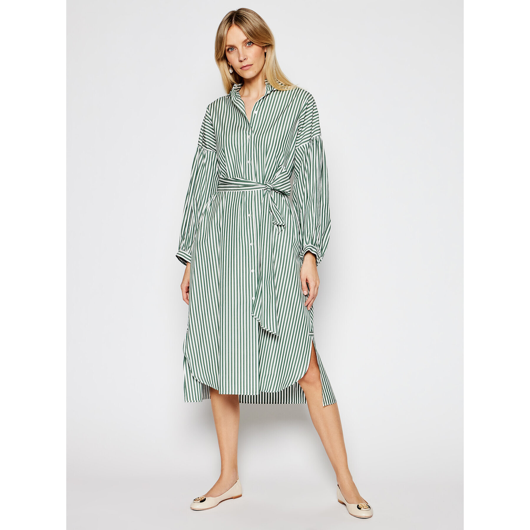 Weekend Max Mara Рокля тип риза Ragazza 52210311 Зелен Regular Fit - Pepit.bg