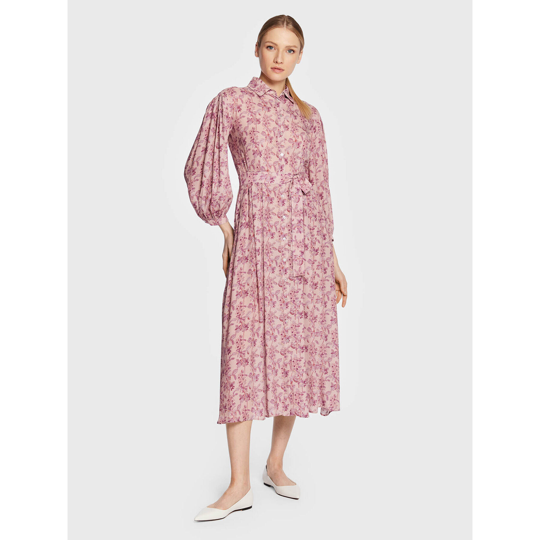 Weekend Max Mara Рокля тип риза Vela 23522113 Розов Regular Fit - Pepit.bg