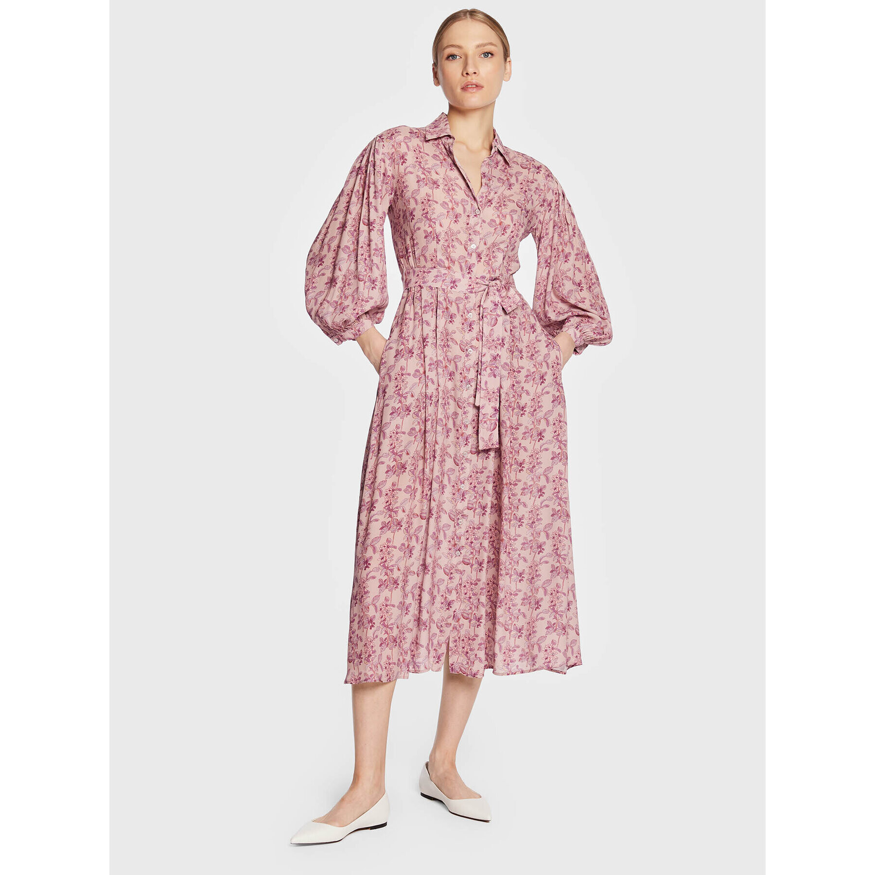 Weekend Max Mara Рокля тип риза Vela 23522113 Розов Regular Fit - Pepit.bg