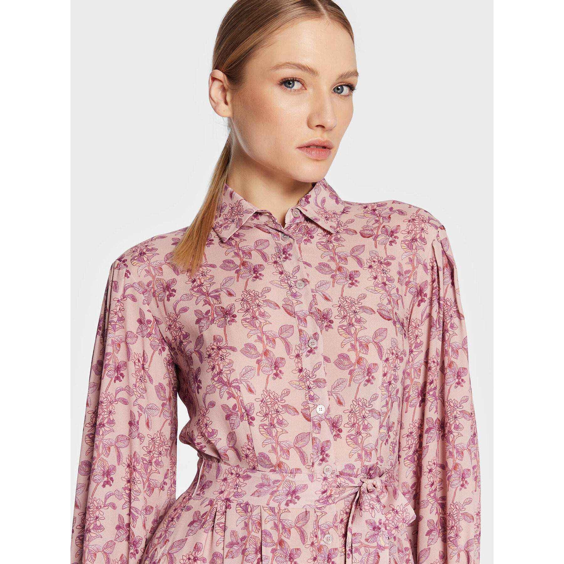 Weekend Max Mara Рокля тип риза Vela 23522113 Розов Regular Fit - Pepit.bg