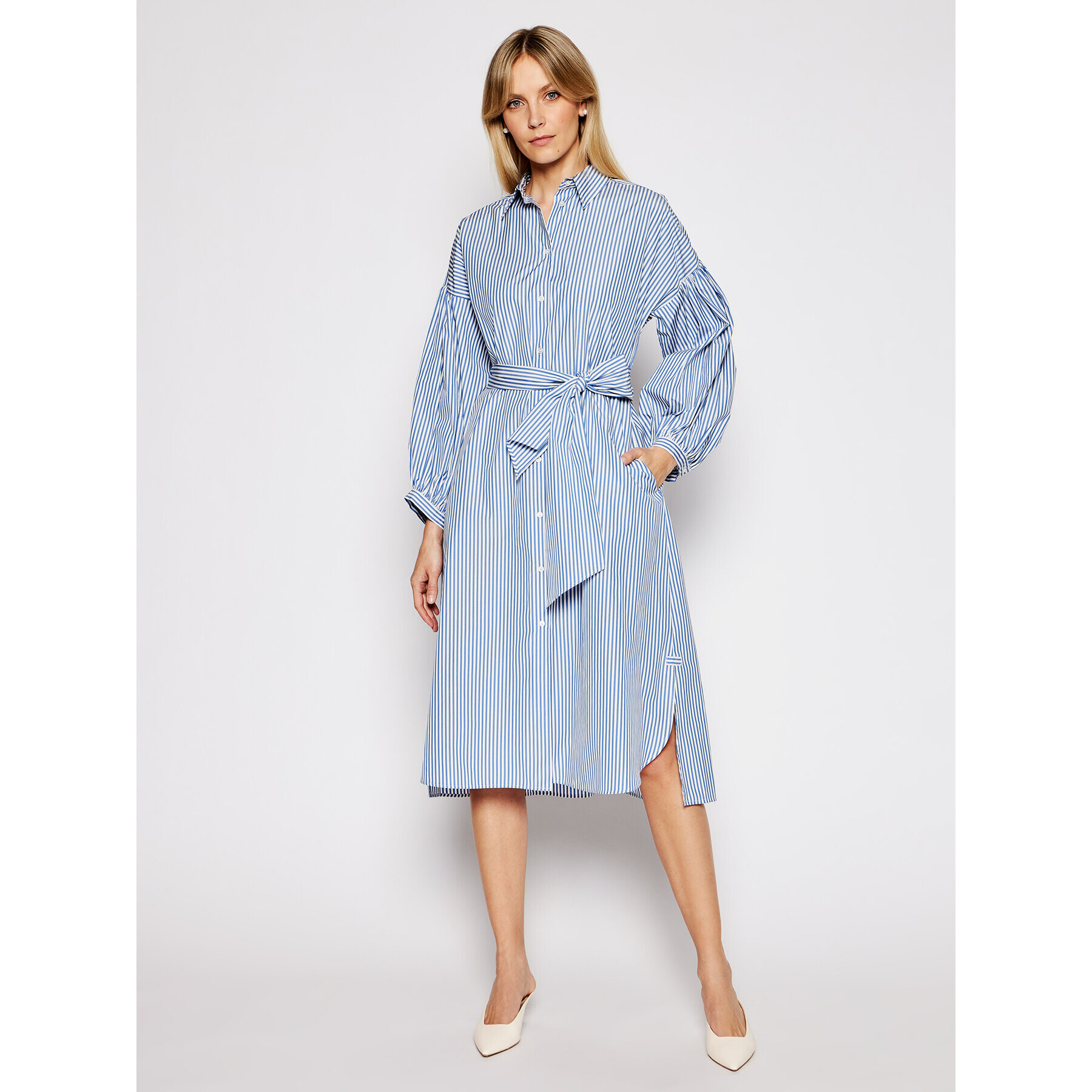 Weekend Max Mara Рокля тип риза Ragazza 52210311 Син Regular Fit - Pepit.bg