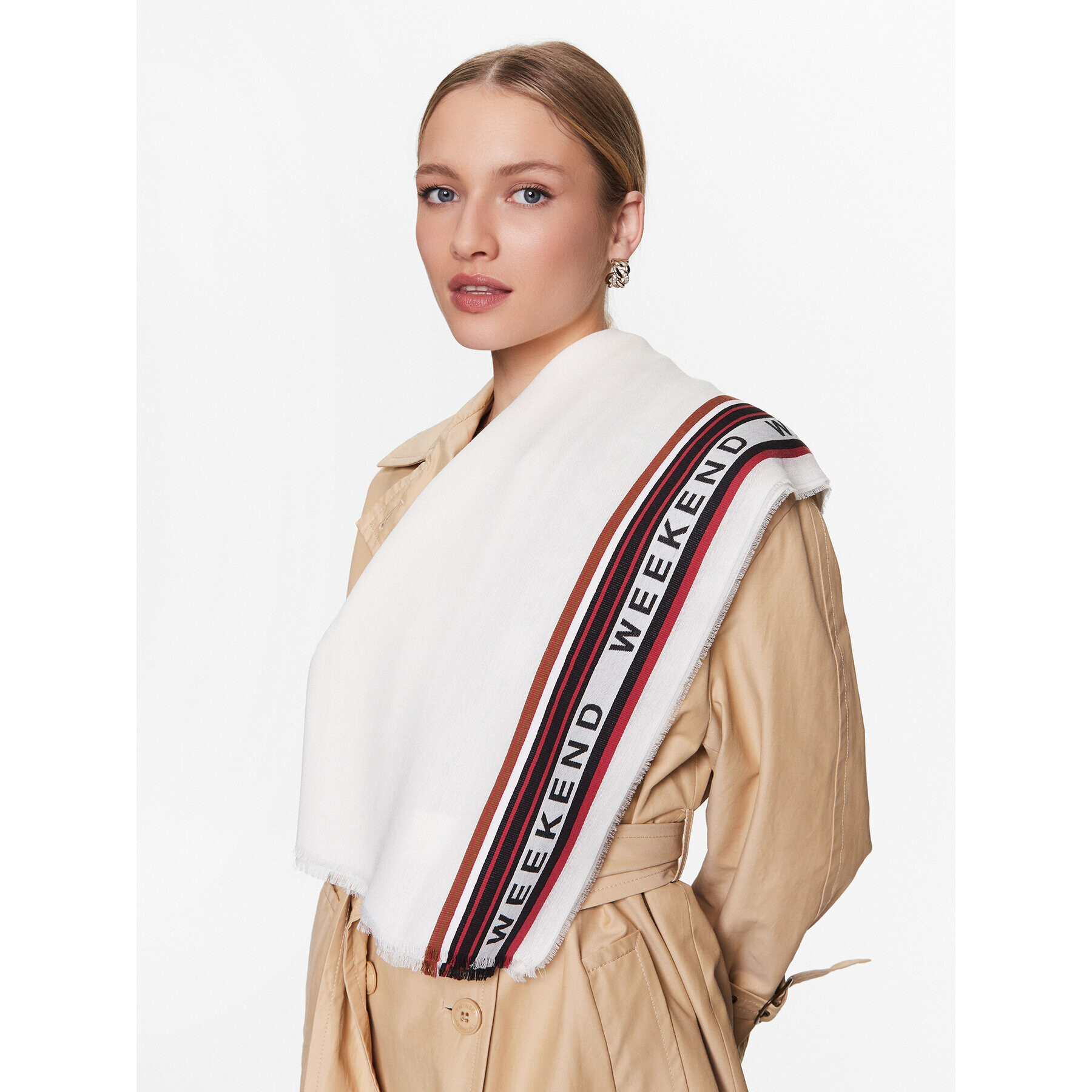 Weekend Max Mara Шал Imelde 235541103 Екрю - Pepit.bg