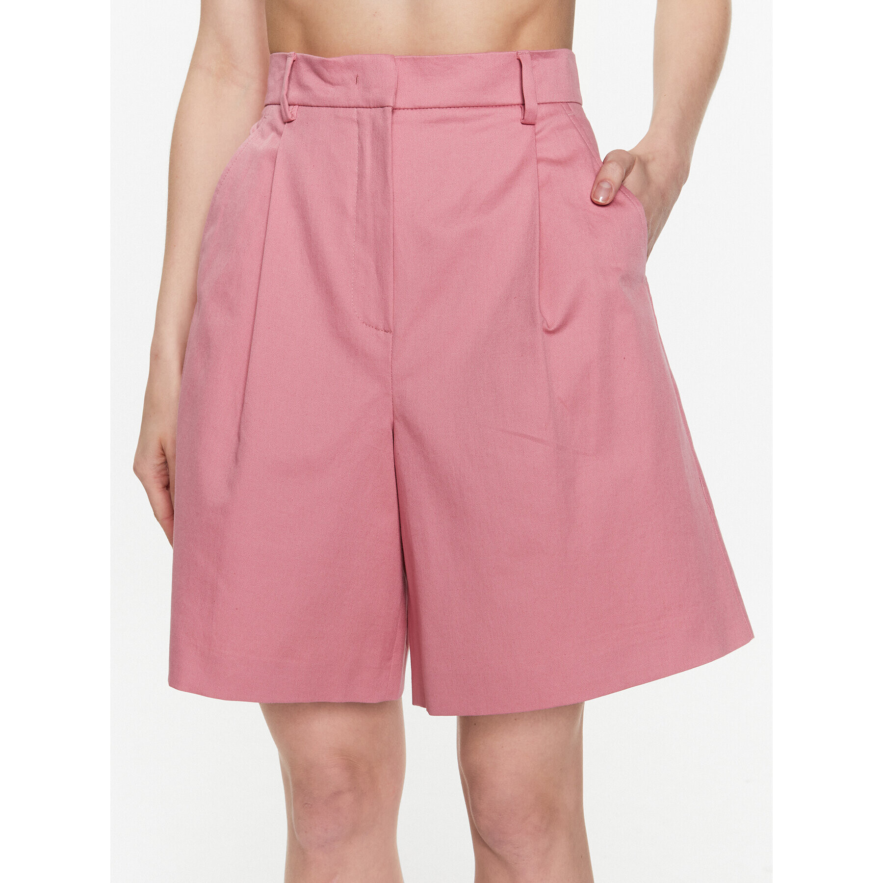 Weekend Max Mara Шорти от плат Ecuba 2351410131 Розов Relaxed Fit - Pepit.bg