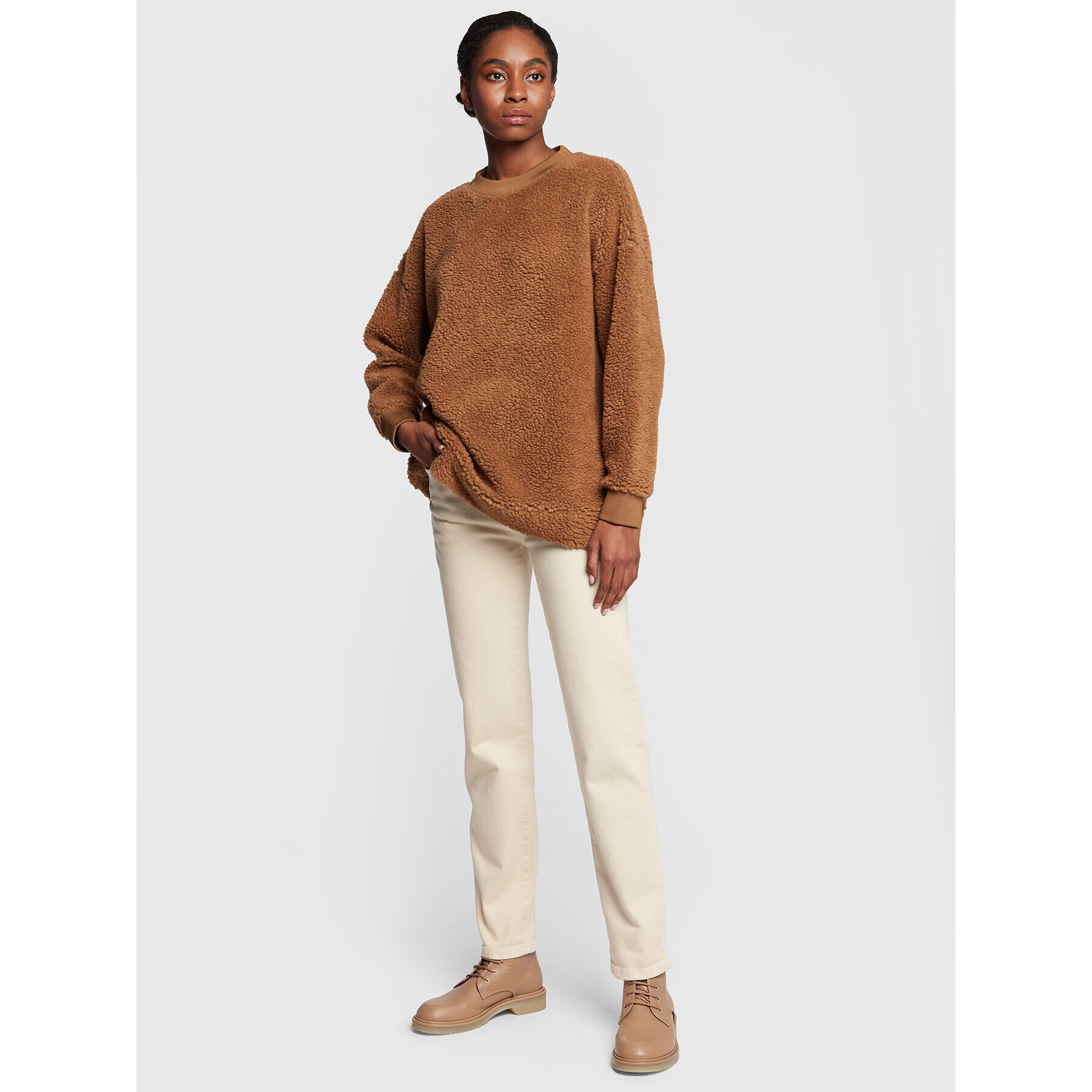 Weekend Max Mara Суитшърт Ribera 59260323 Бежов Oversize - Pepit.bg