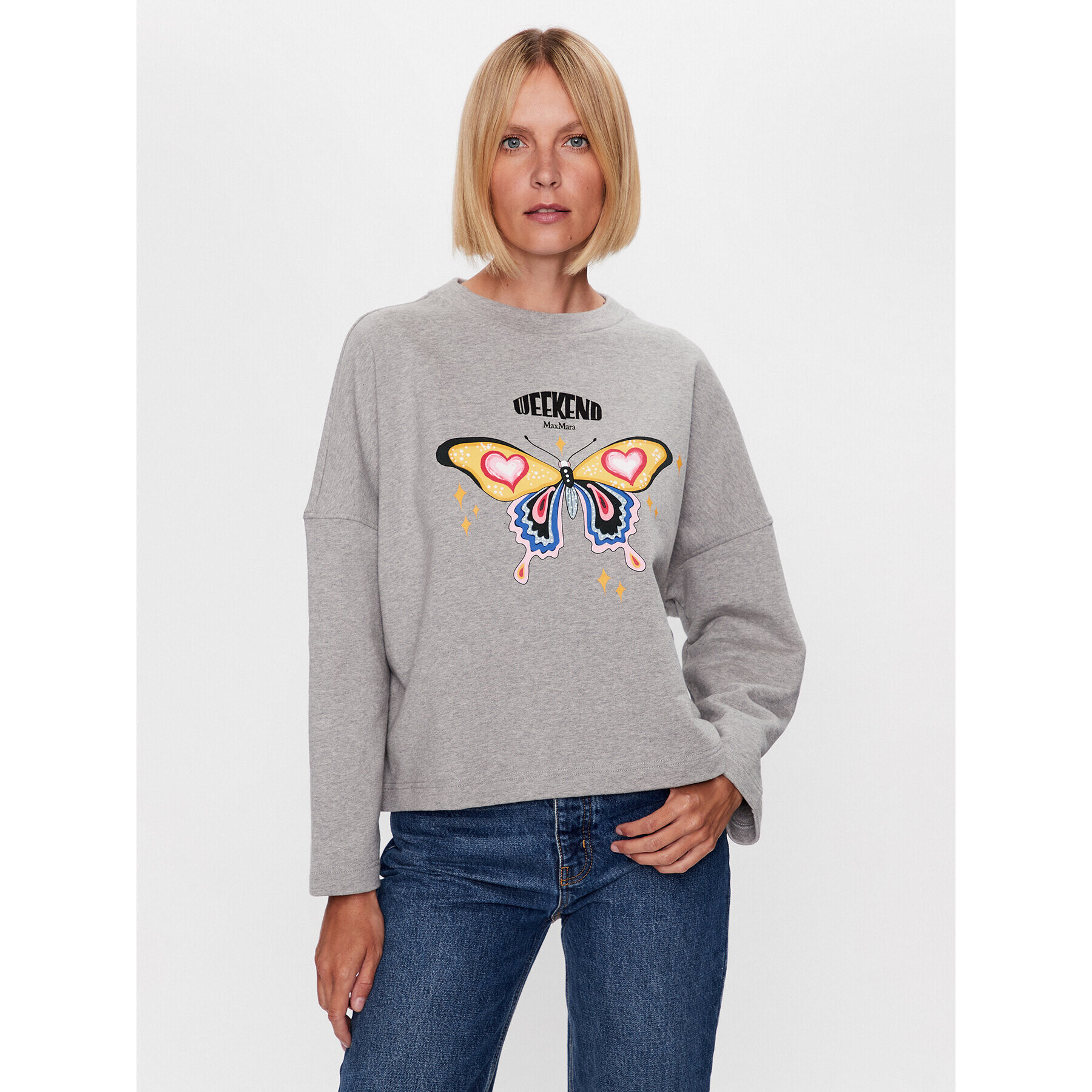 Weekend Max Mara Суитшърт Temide 23592602 Сив Relaxed Fit - Pepit.bg