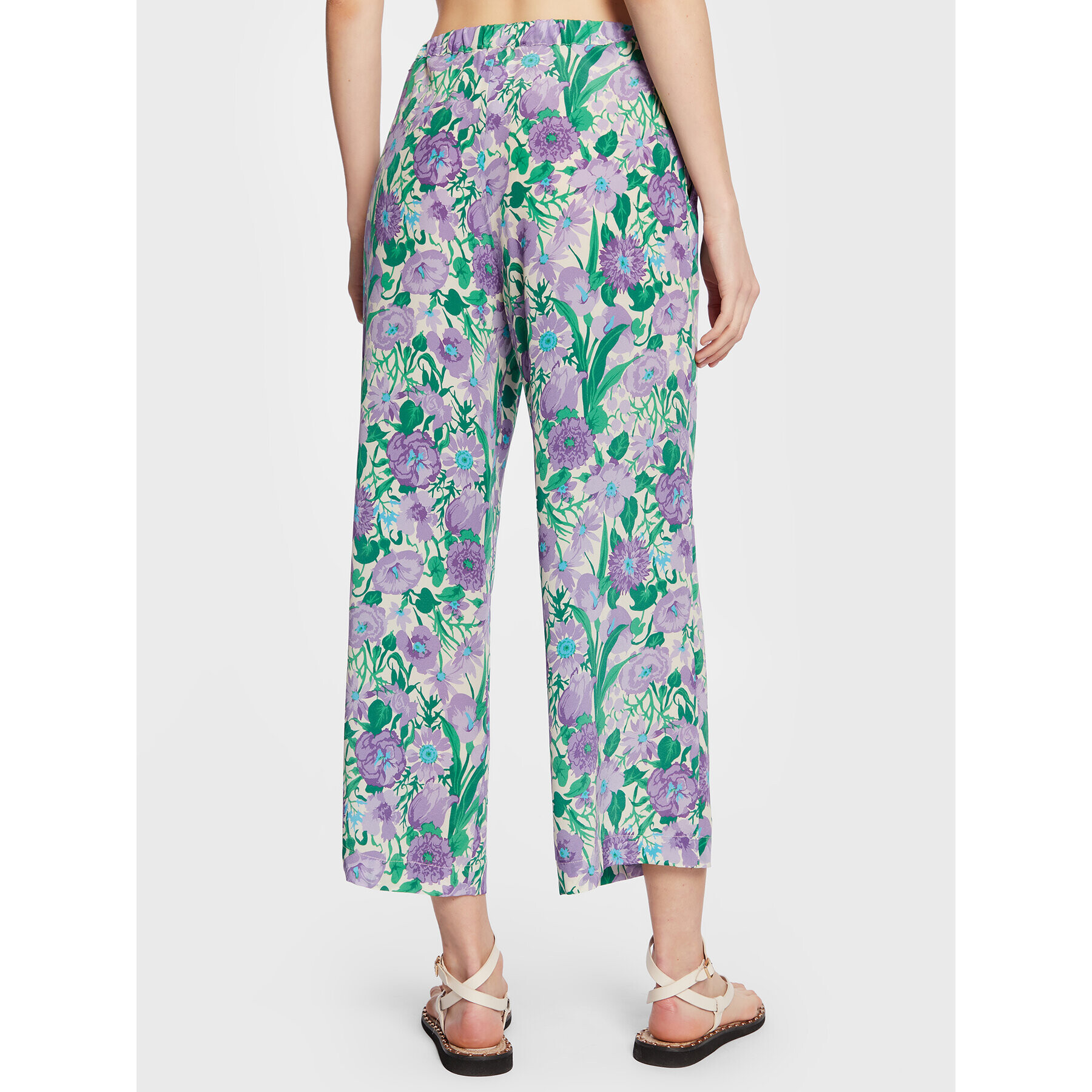 Weekend Max Mara Текстилни панталони Karman 23513109 Виолетов Relaxed Fit - Pepit.bg