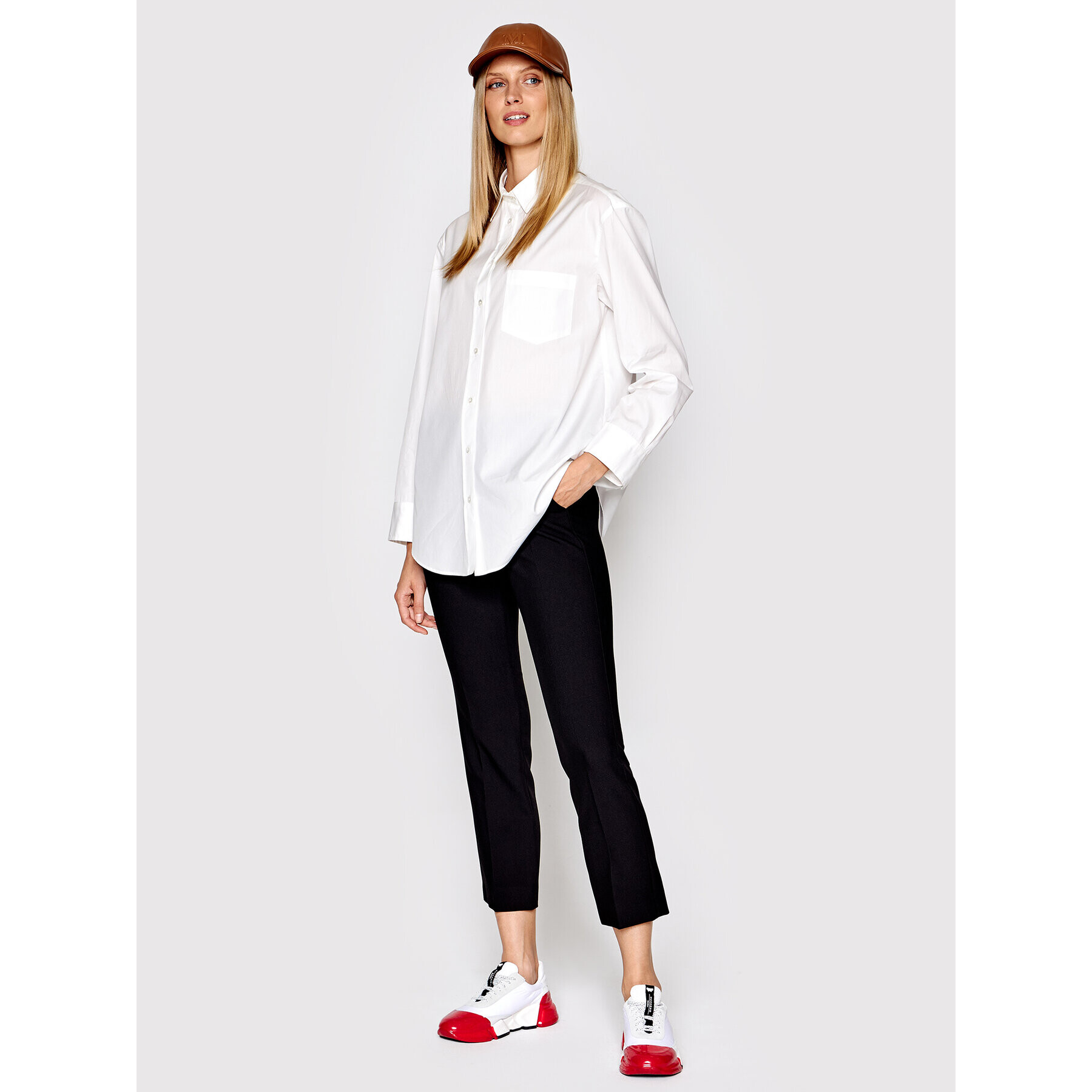 Weekend Max Mara Текстилни панталони Patata 51360129 Черен Slim Fit - Pepit.bg