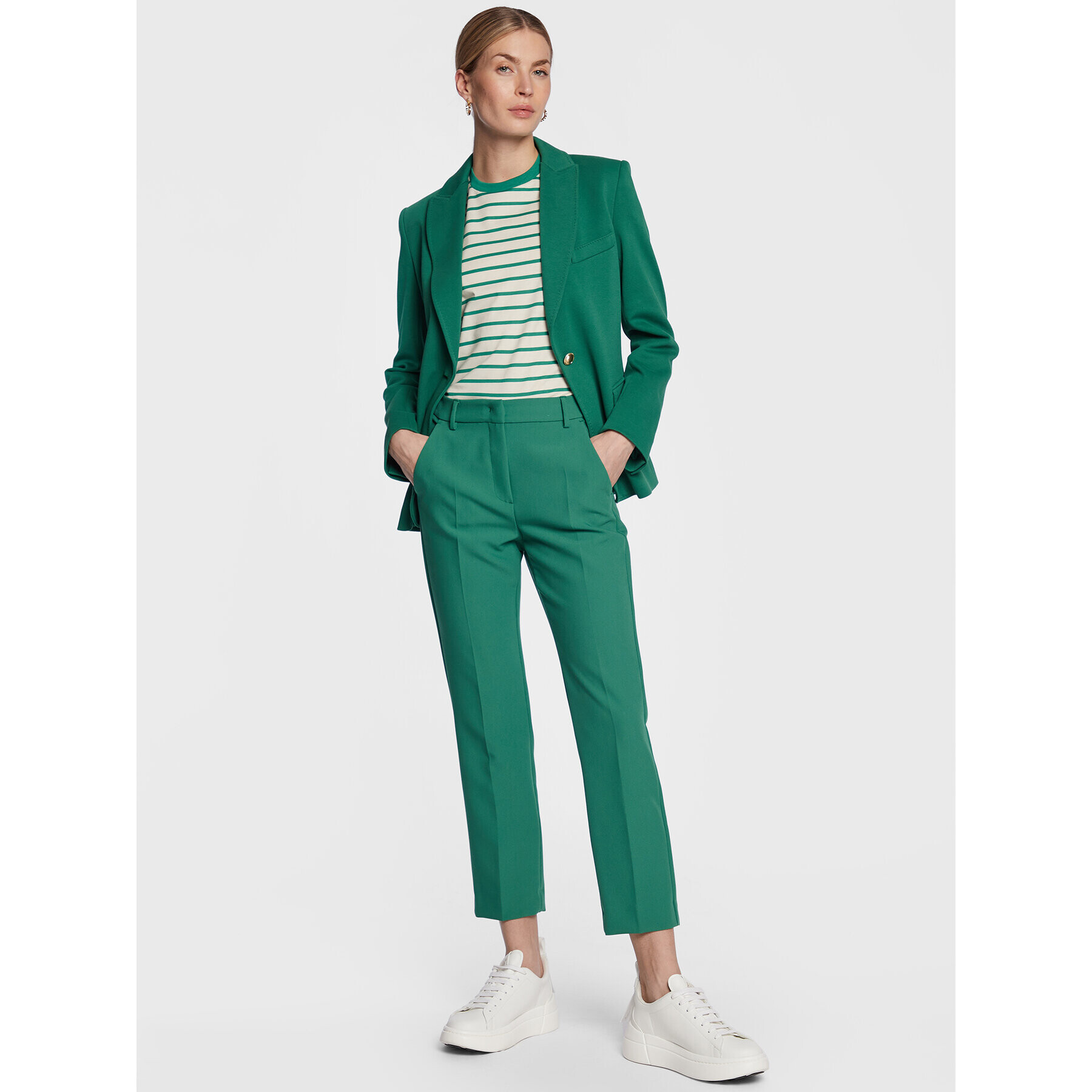 Weekend Max Mara Текстилни панталони Rana 2351310137 Зелен Slim Fit - Pepit.bg